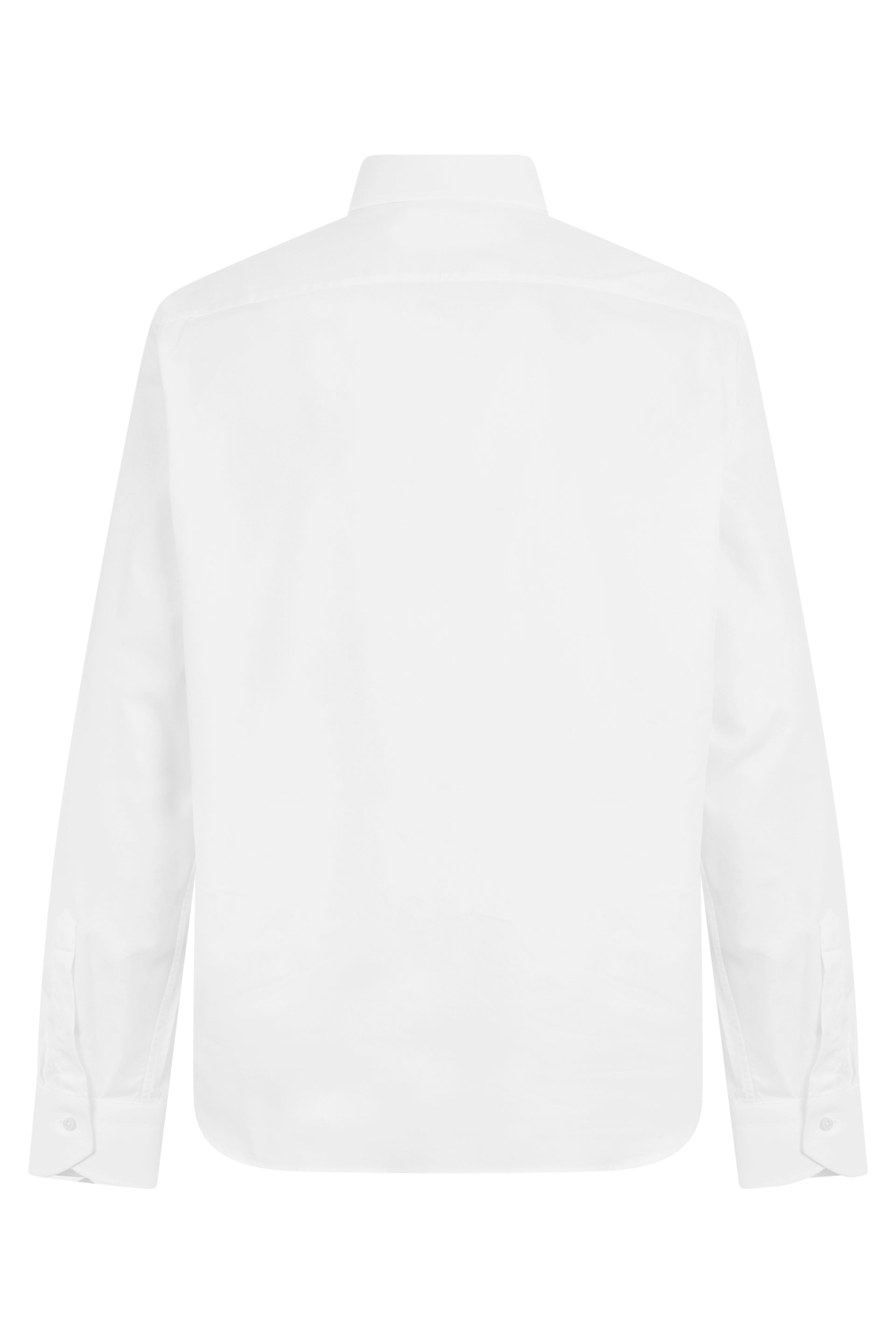 Canali Long-Sleeved Cotton Shirt — White, view 2