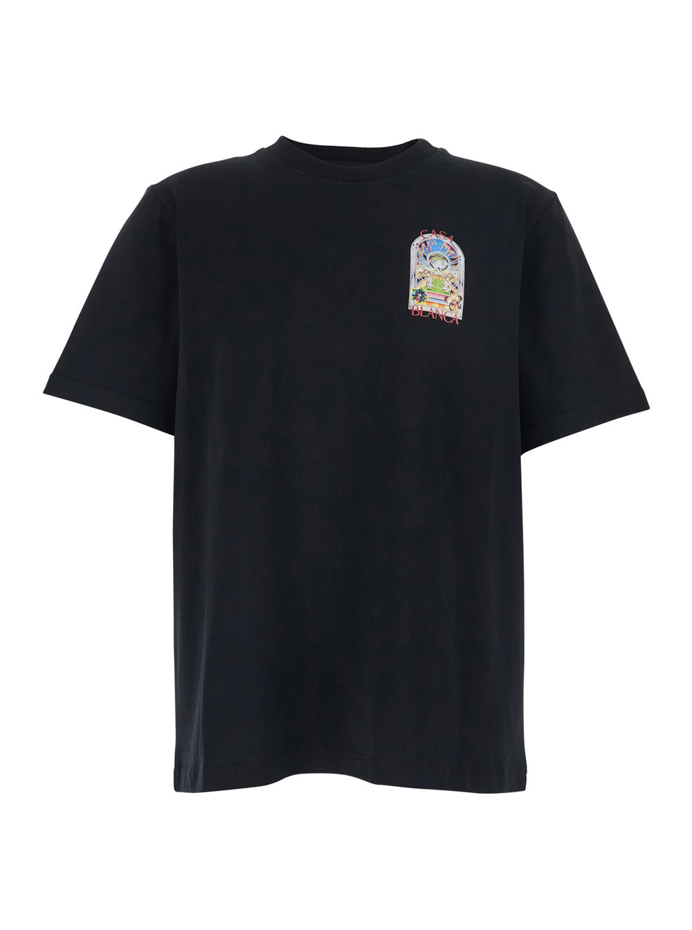 Casablanca Logo-Embroidered Cotton T-Shirt — Black by Casablanca