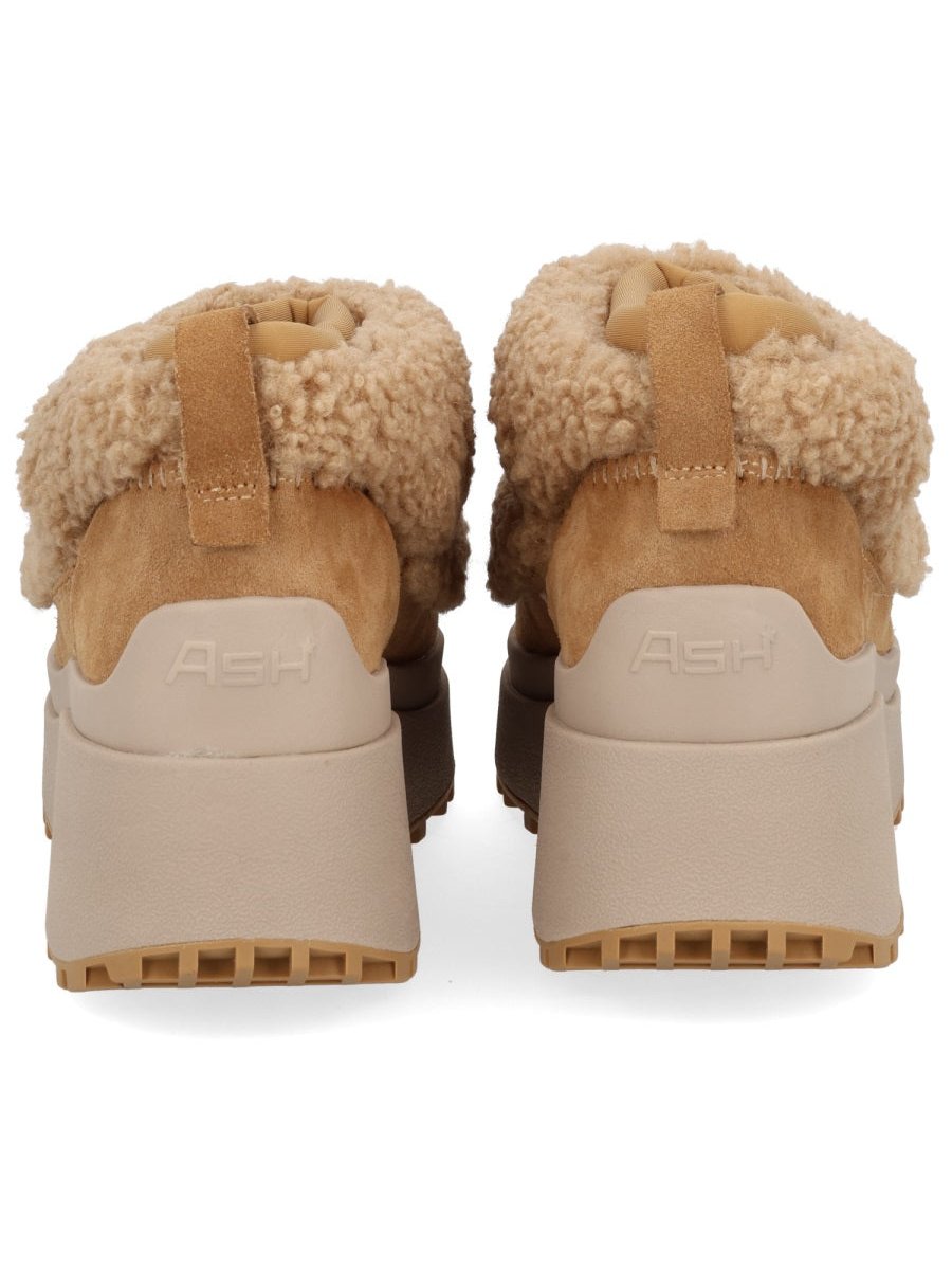 Ash Leather and Fabric Boots — Beige, view 2