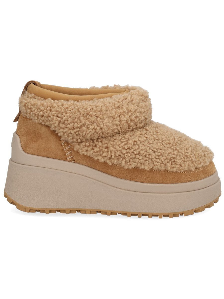 Ash Leather and Fabric Boots — Beige, view 5