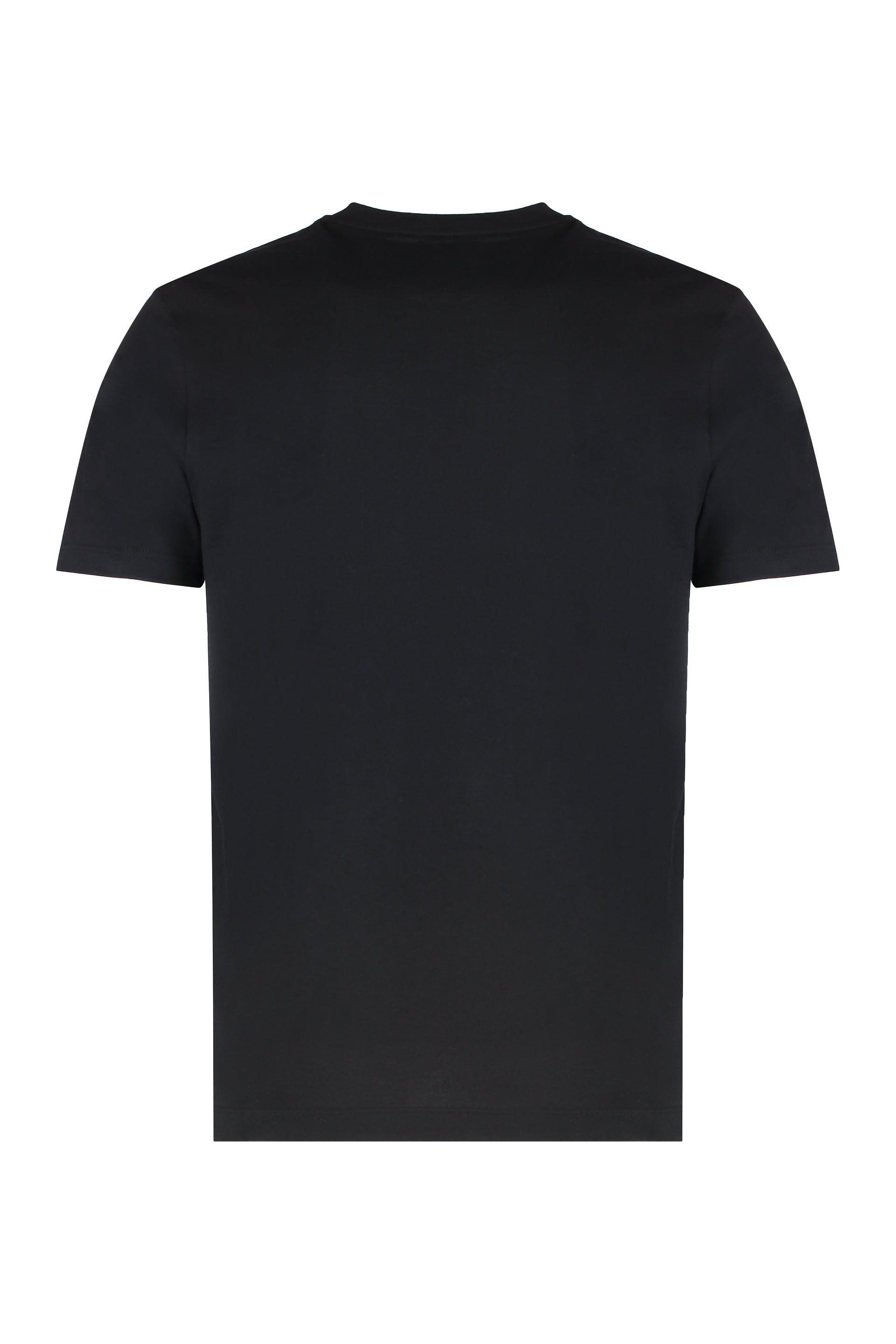 Paul & Shark Logo-Embroidered Cotton Crew Neck T-Shirt — Black, view 2