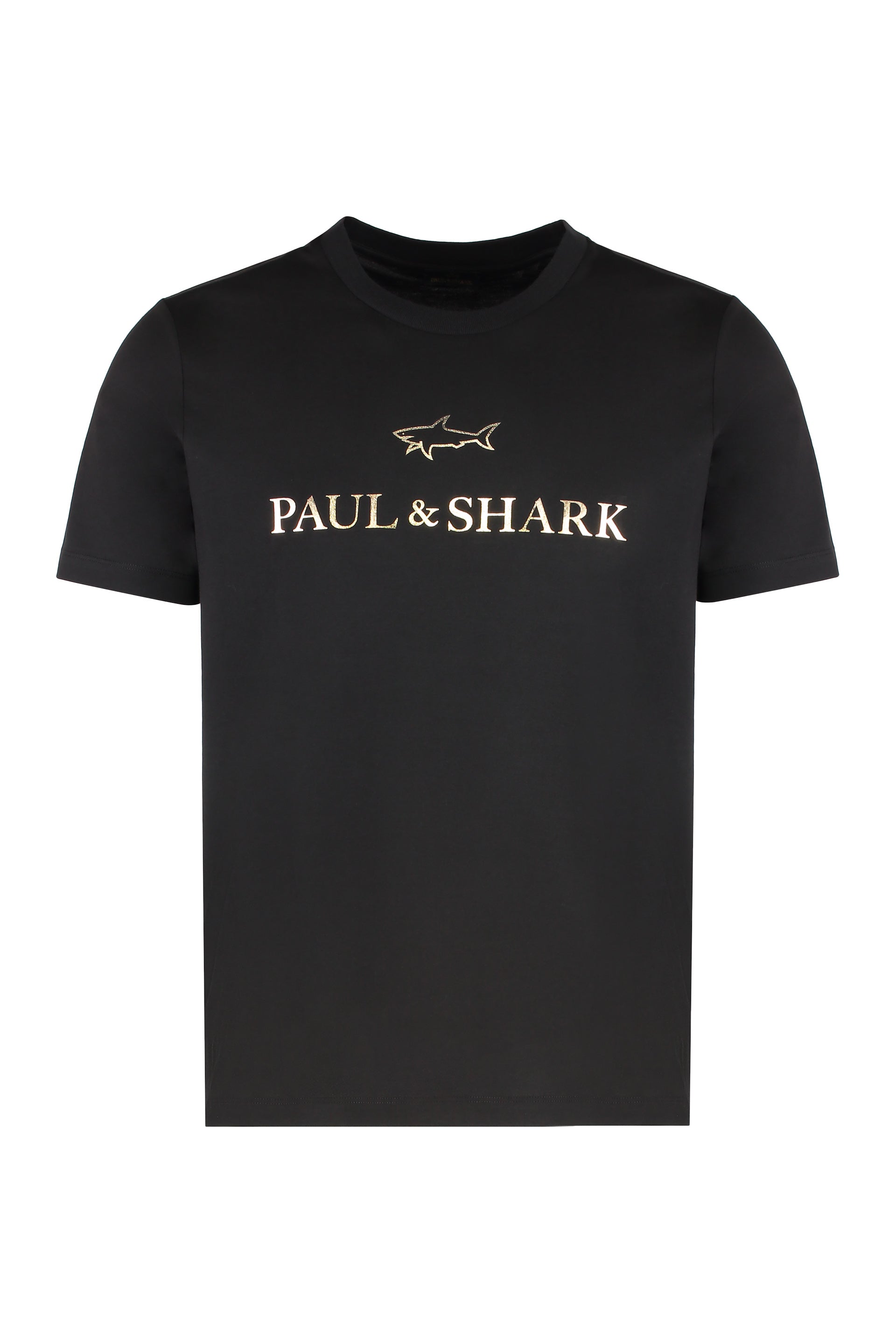 Paul & Shark Logo-Print T-Shirt — Black by Paul & Shark