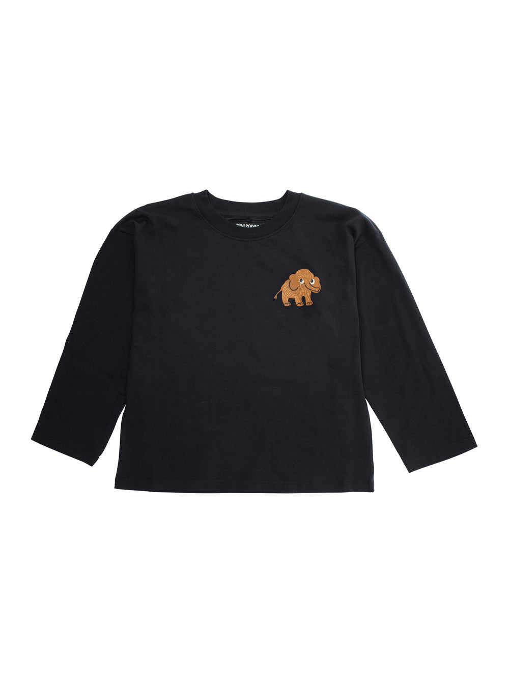 Mini Rodini Logo-Embroidered T-Shirt — Black by Mini Rodini