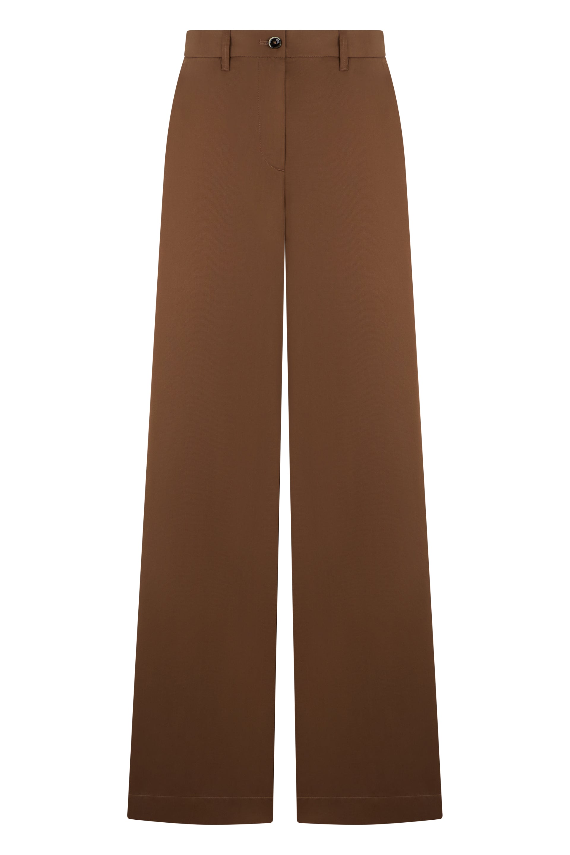Nine In The Morning Wide-Leg High-Waisted Trousers — Brown by Nine In The Morning