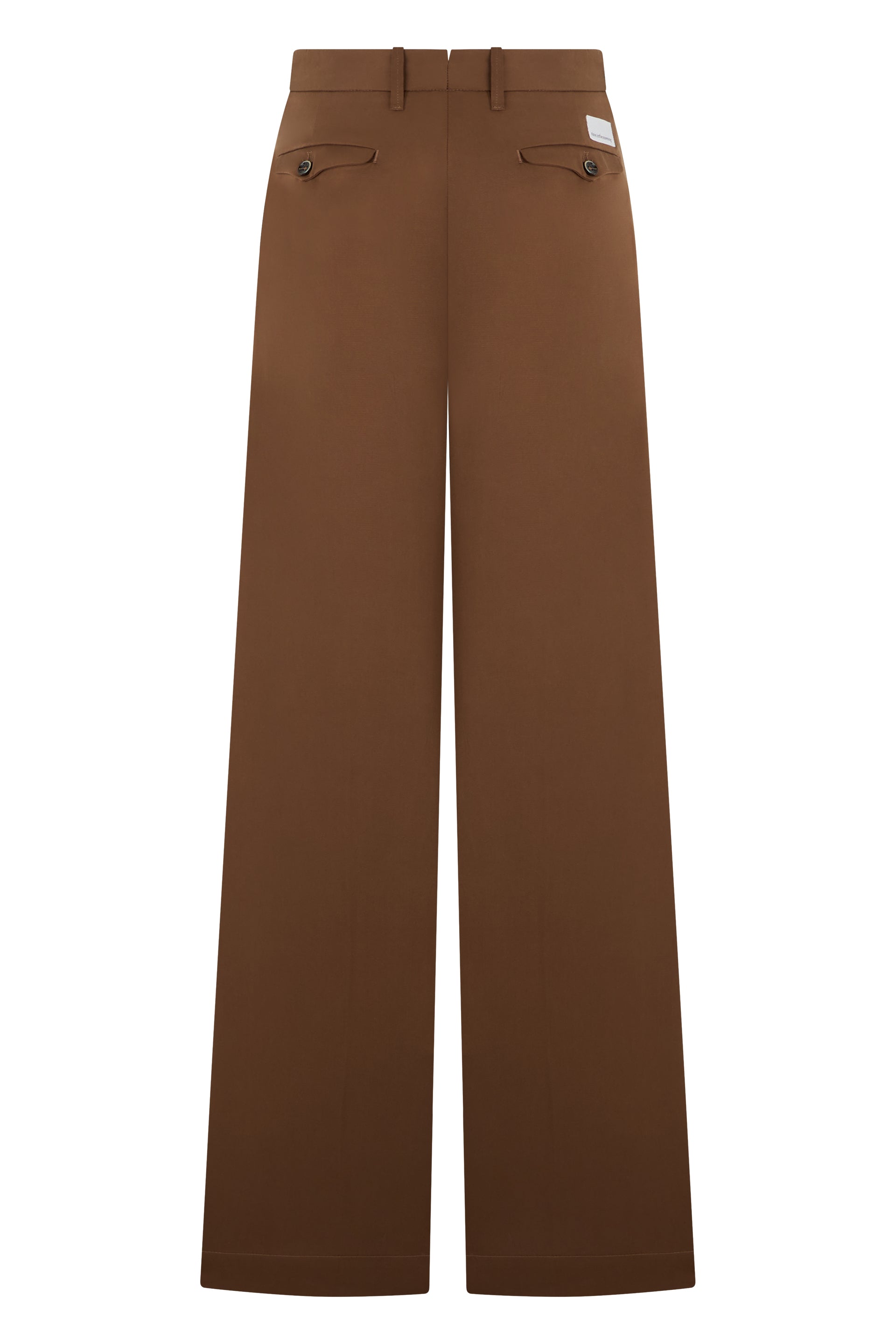 Nine In The Morning Wide-Leg High-Waisted Trousers — Brown, view 2