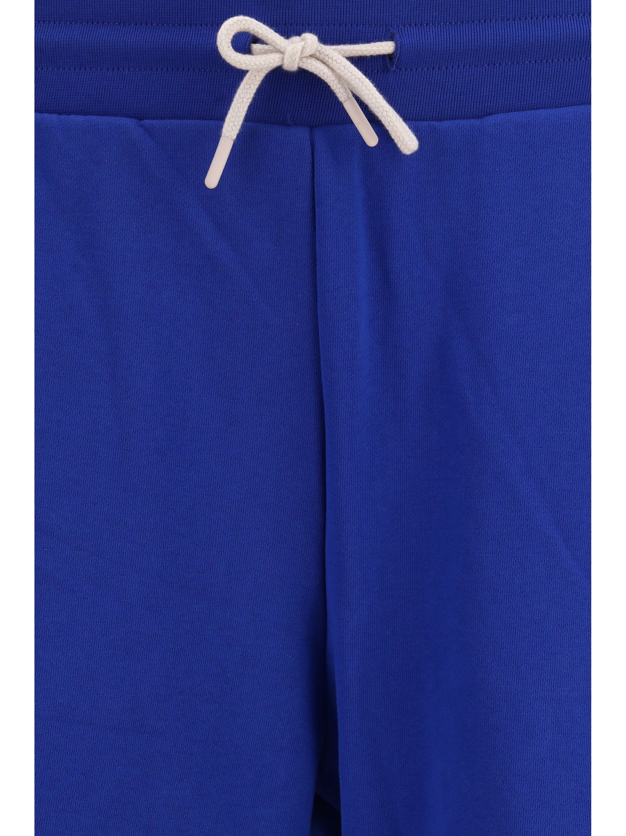 GCDS Side-Stripe Cotton Bermuda Shorts — Blue by GCDS
