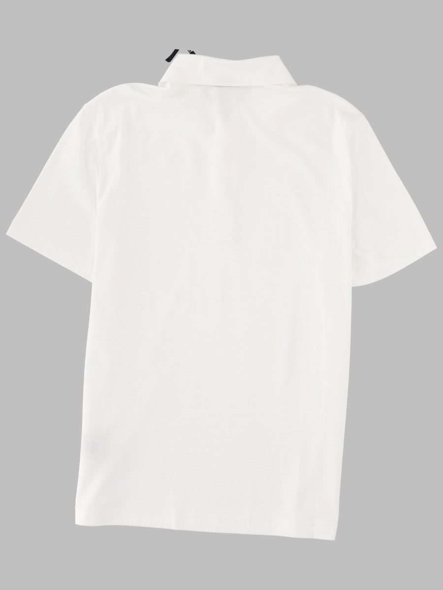 Herno Cotton Polo Shirt — White, view 2