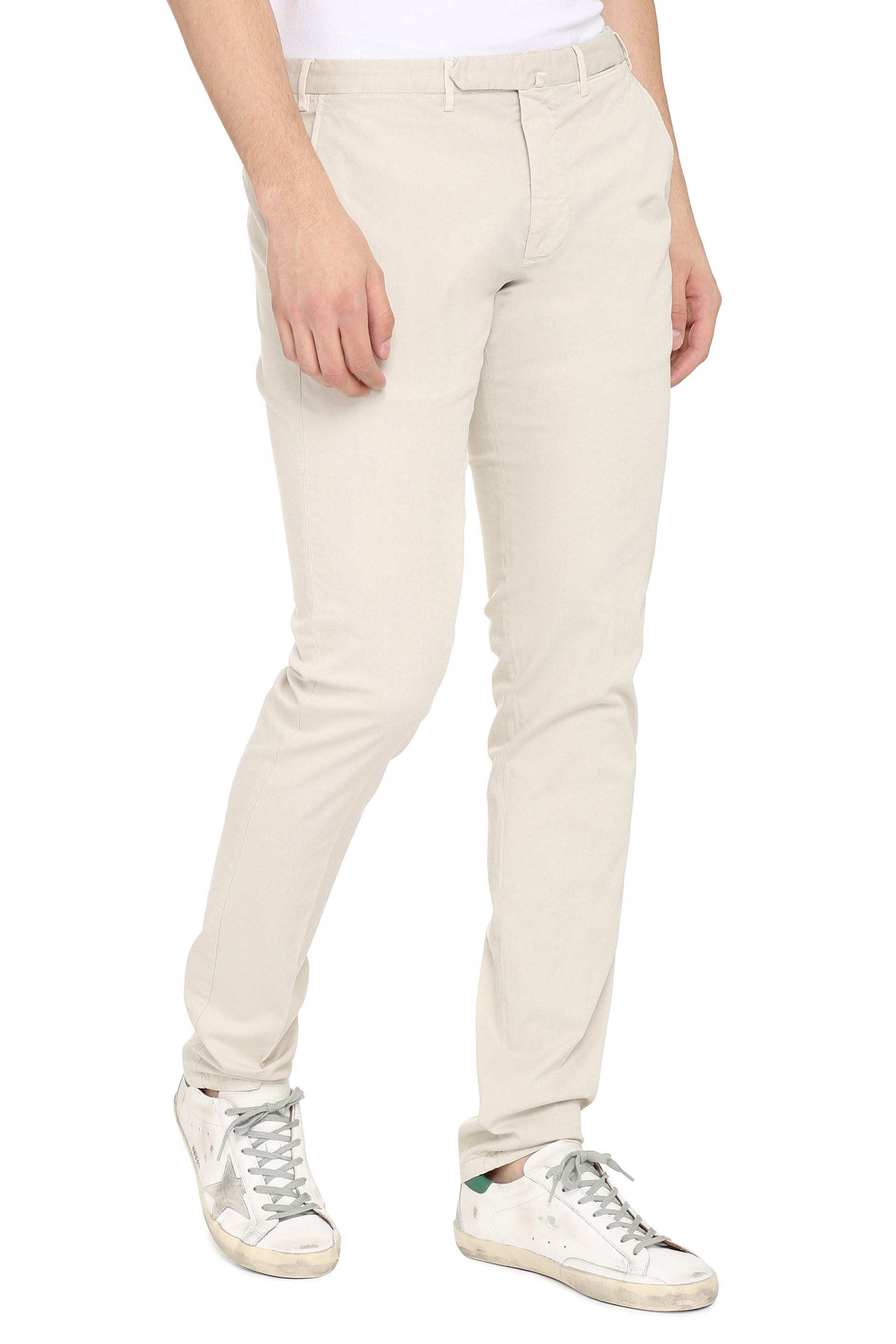 The Alphabet Cotton Stretch Chinos — Cream, view 3