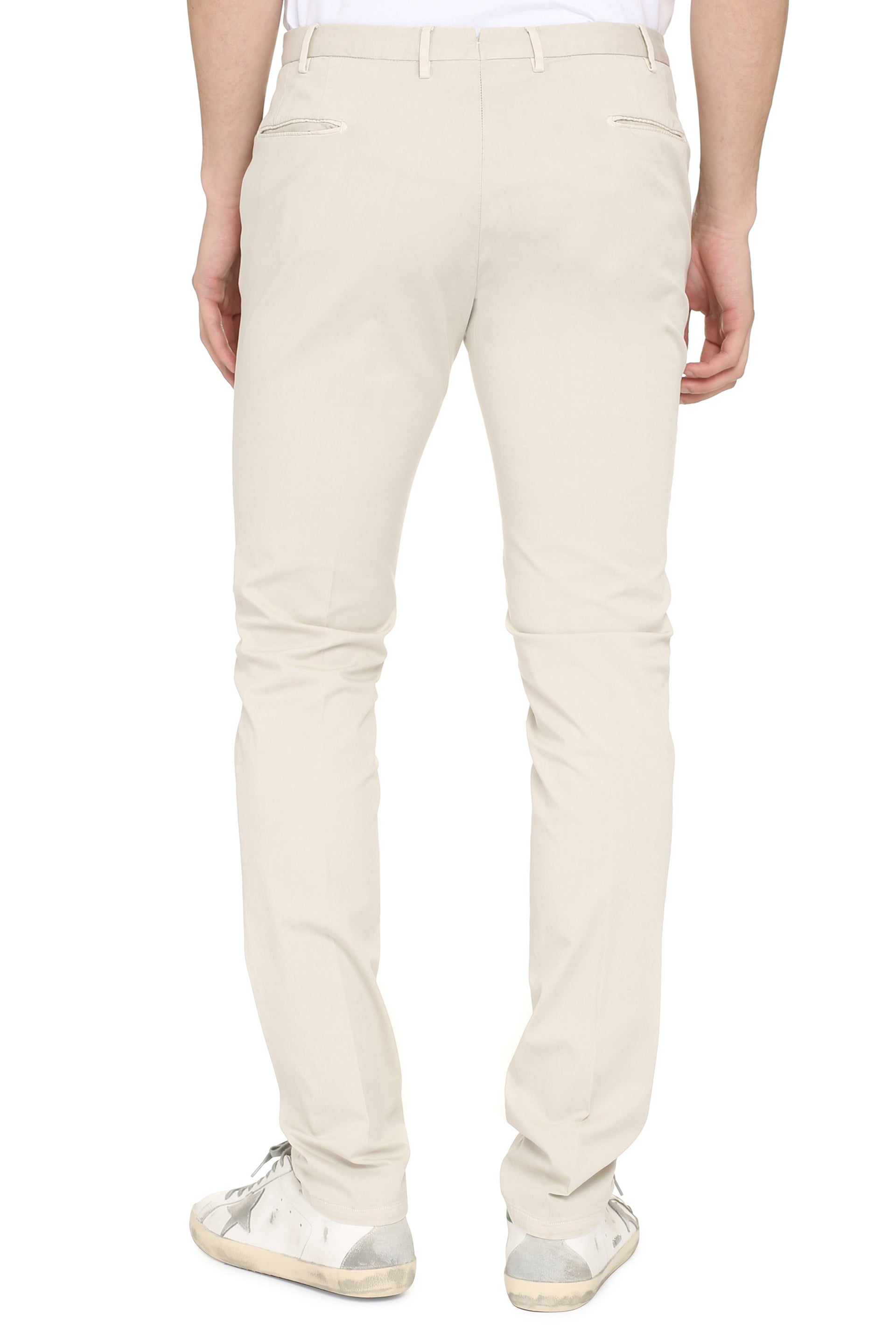 The Alphabet Cotton Stretch Chinos — Cream, view 4