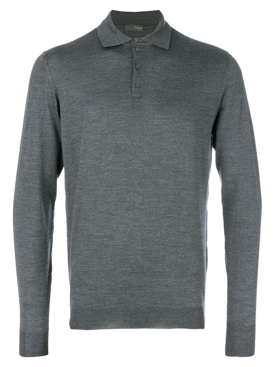 Drumohr Merino Wool Polo Shirt — Multicolor by Drumohr