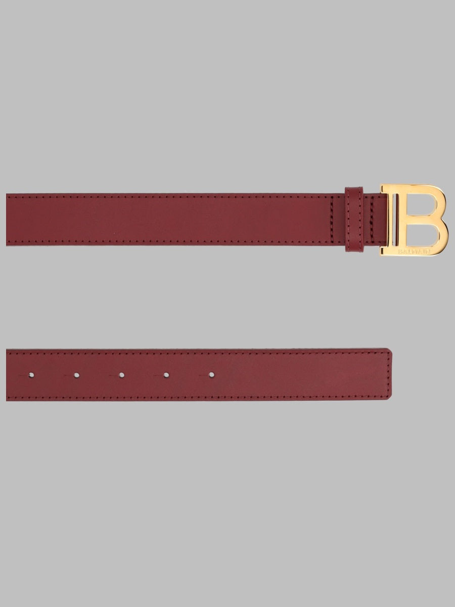 Balmain Leather Belt — Brown, view 2