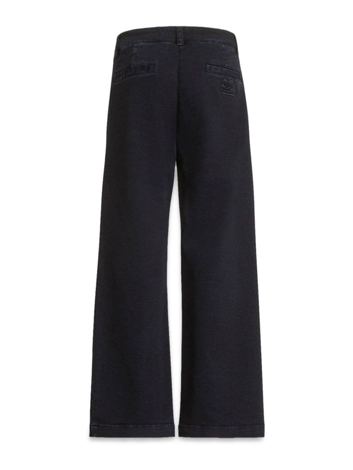 Etro Cotton-Blend Trousers — Blue, view 2