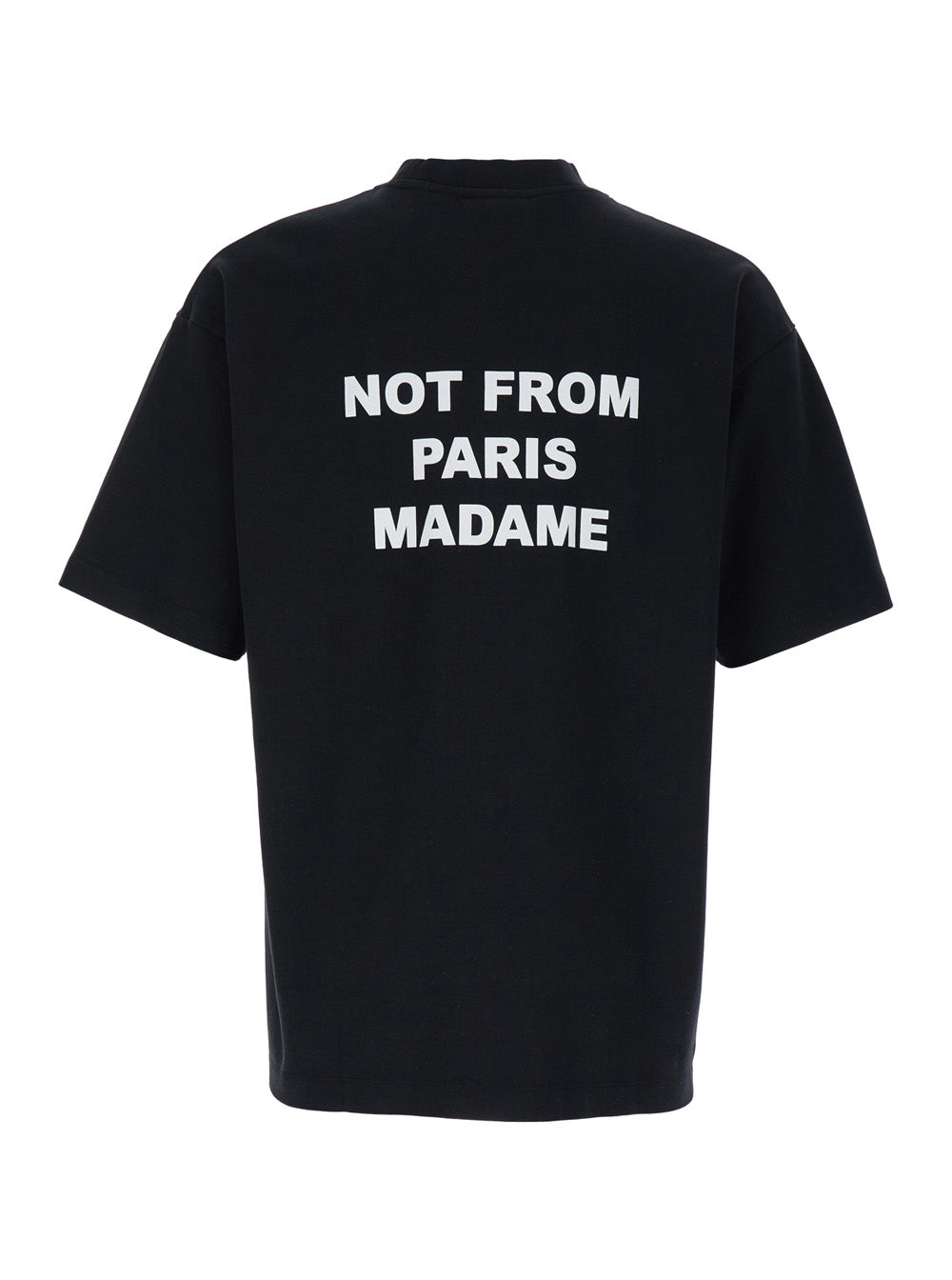 DrôLe De Monsieur Graphic Print Cotton T-Shirt — Black, view 2