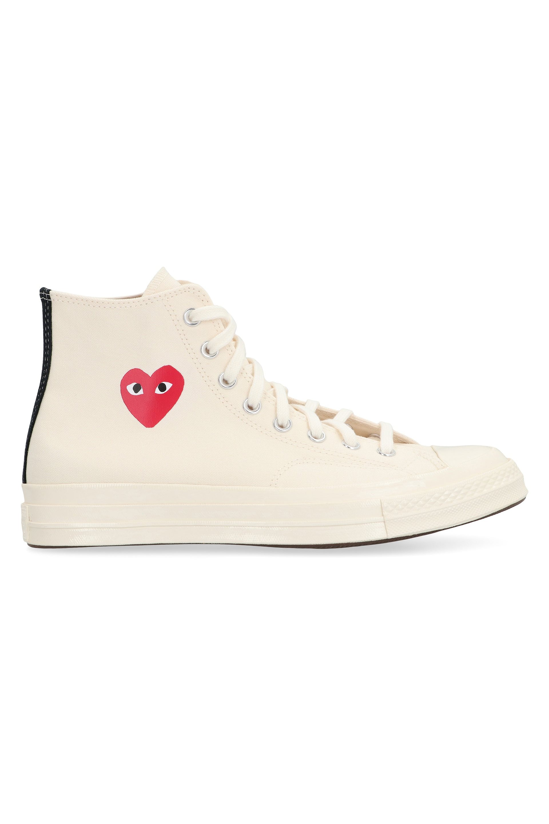 Comme Des GarçOns Play Logo-Embroidered Canvas Sneaker — Beige by Comme Des Garçons Play