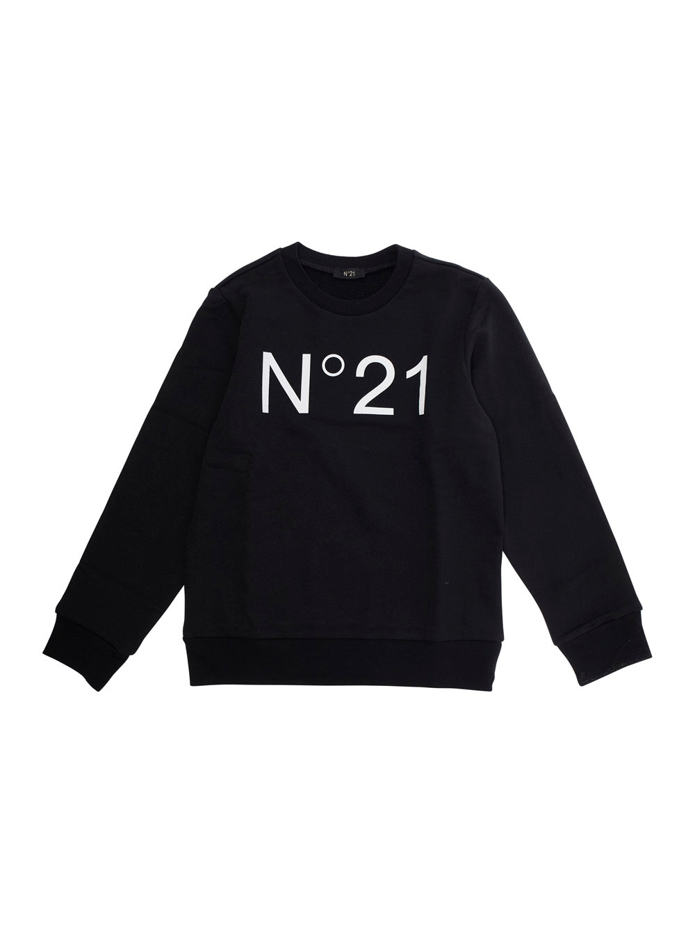 Nº21 Logo-Print Cotton Sweatshirt — Black by Nº21