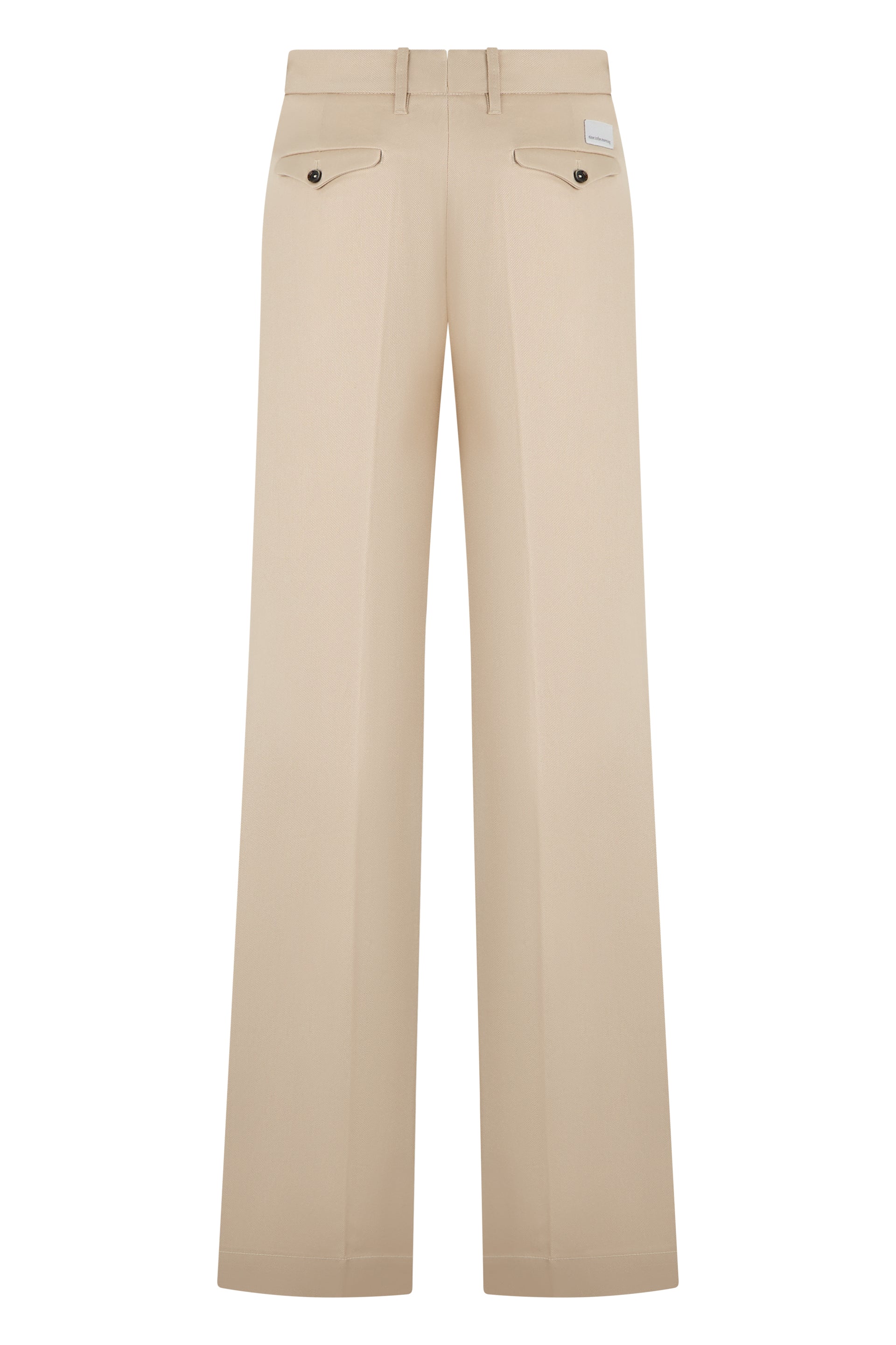 Nine In The Morning Linen Blend Straight Trousers — Beige, view 2