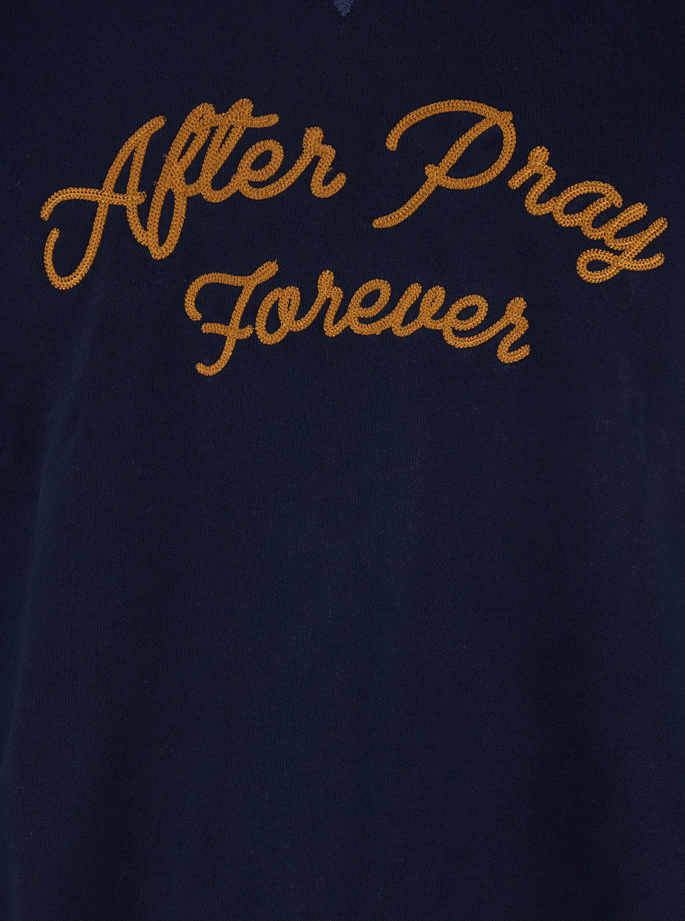 After Pray Logo-Embroidered Cotton Sweatshirt — Navy, view 3
