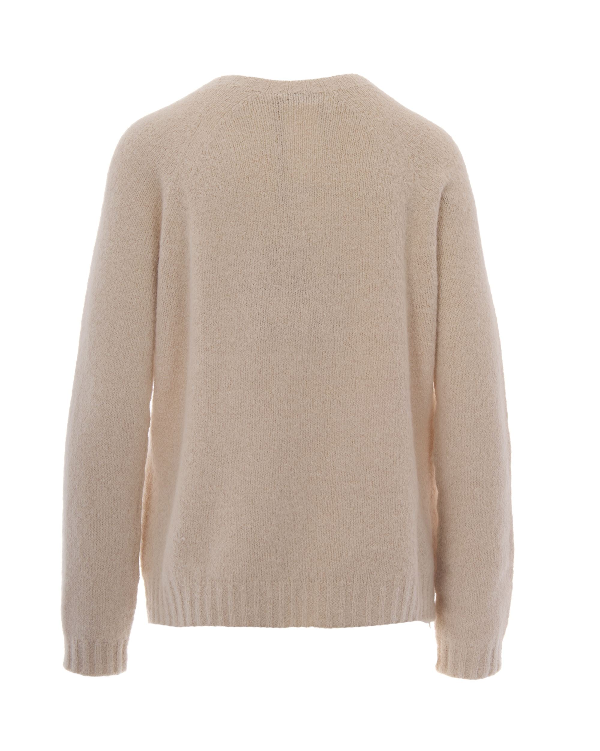 Weekend Max Mara Alpaca-Blend Knit Sweater — Beige, view 2