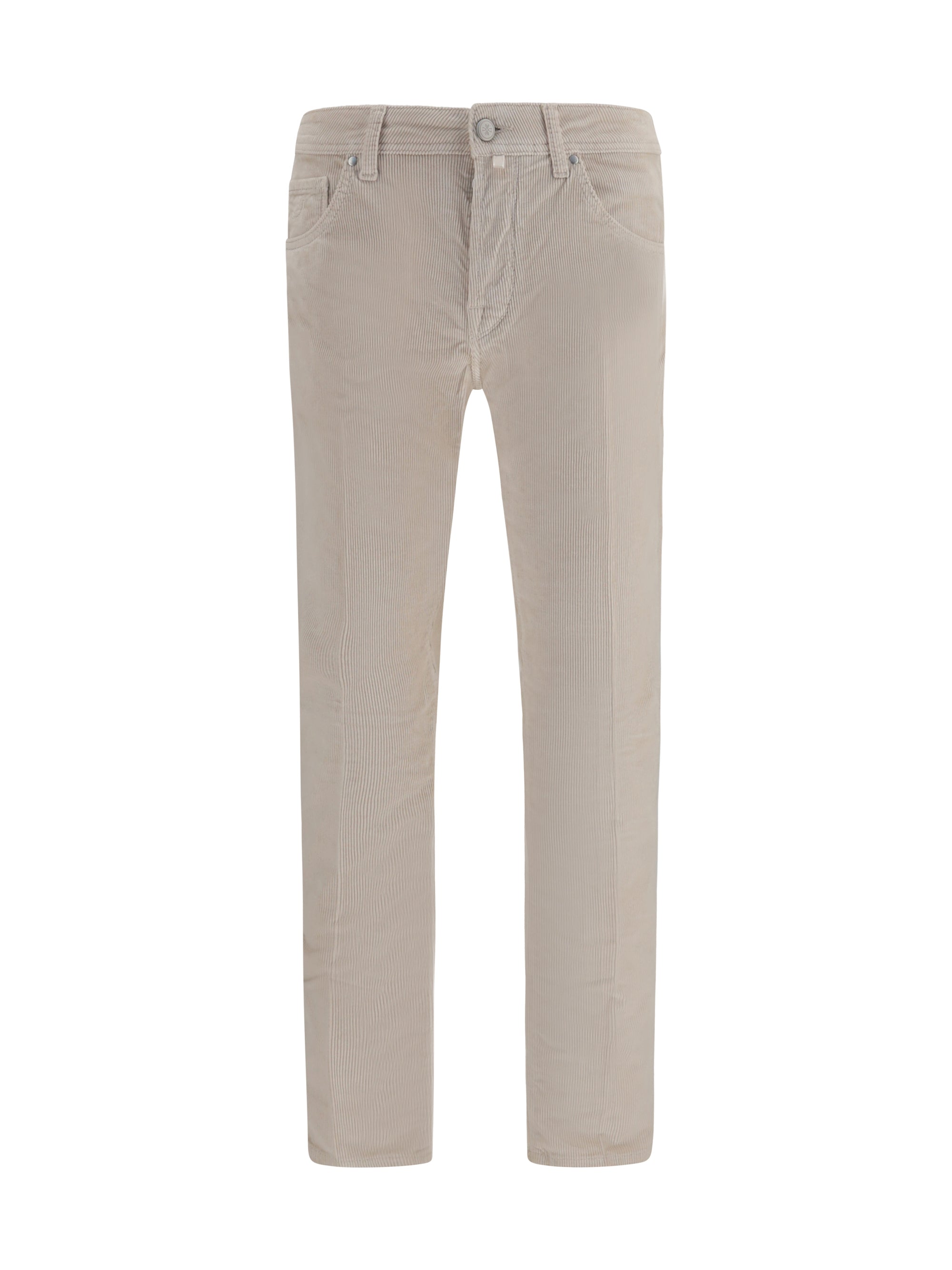 Jacob CohëN Straight-Leg Corduroy Trousers — Beige, view 3