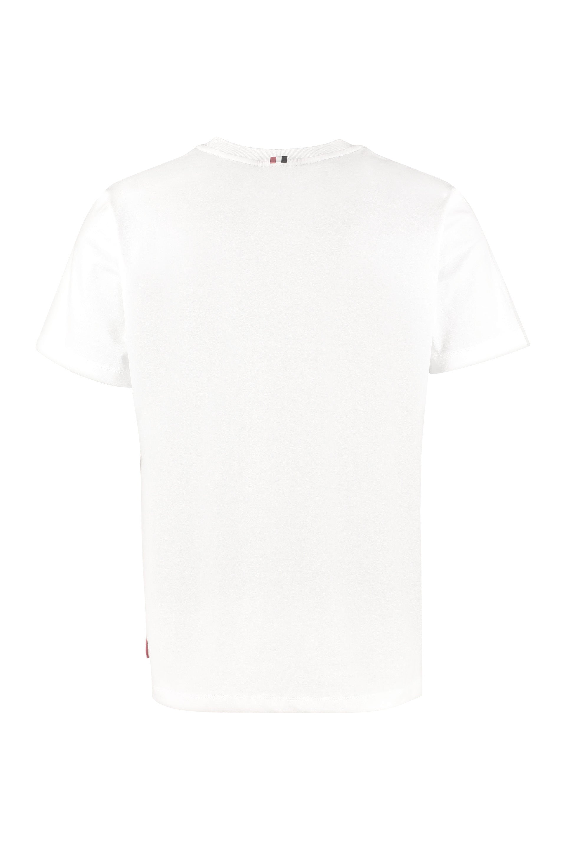 Thom Browne Crew-Neck Cotton T-Shirt — White, view 2
