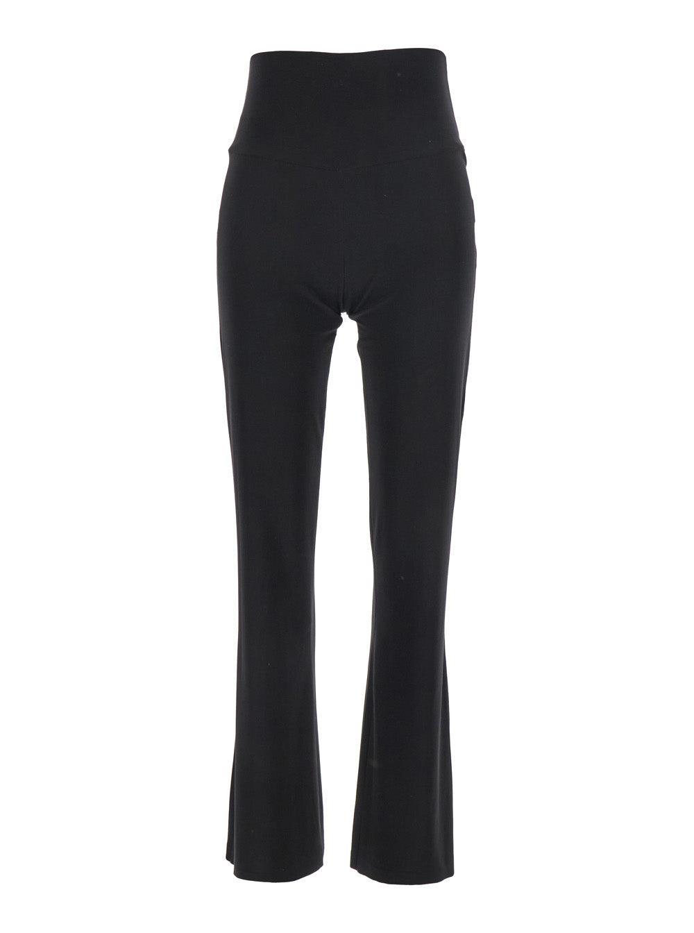 Norma Kamali Tech Fabric High-Waist Trousers — Black by Norma Kamali