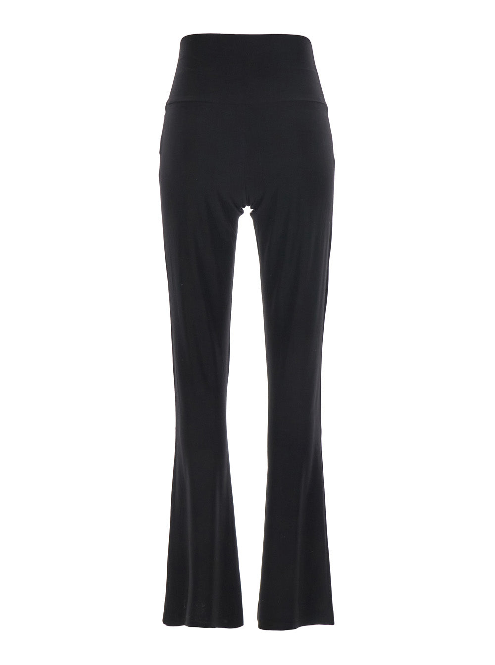 Norma Kamali Tech Fabric High-Waist Trousers — Black, view 2