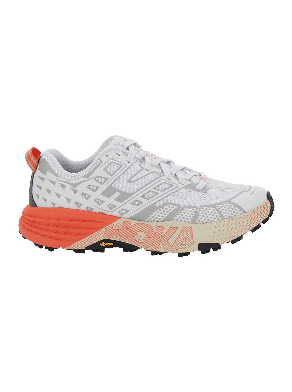 Hoka Geometric Motif Tech Fabric Sneakers — White by Hoka