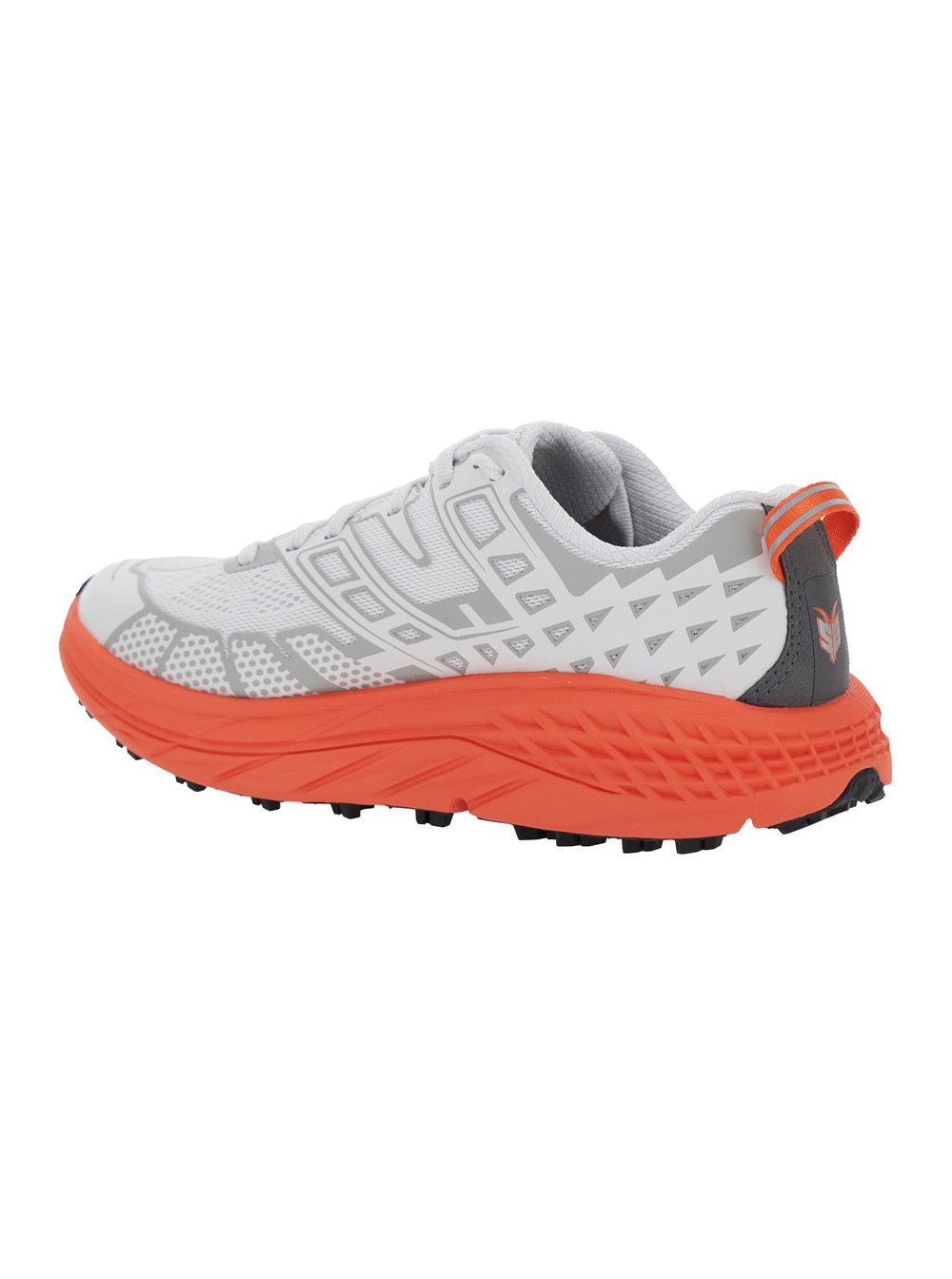 Hoka Geometric Motif Tech Fabric Sneakers — White, view 3