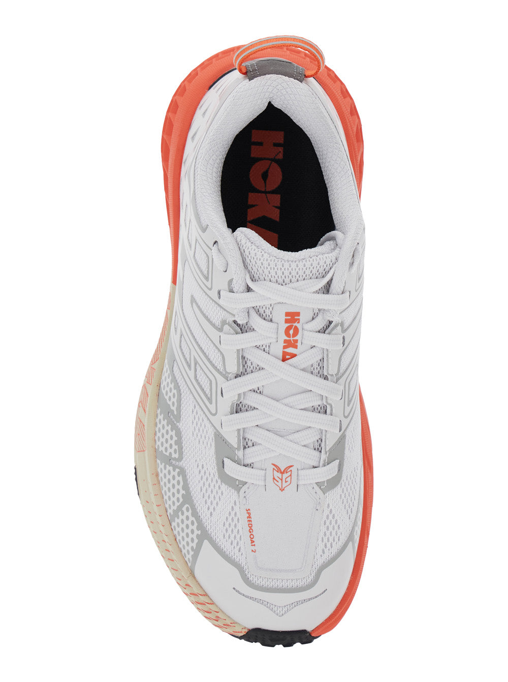 Hoka Geometric Motif Tech Fabric Sneakers — White, view 4