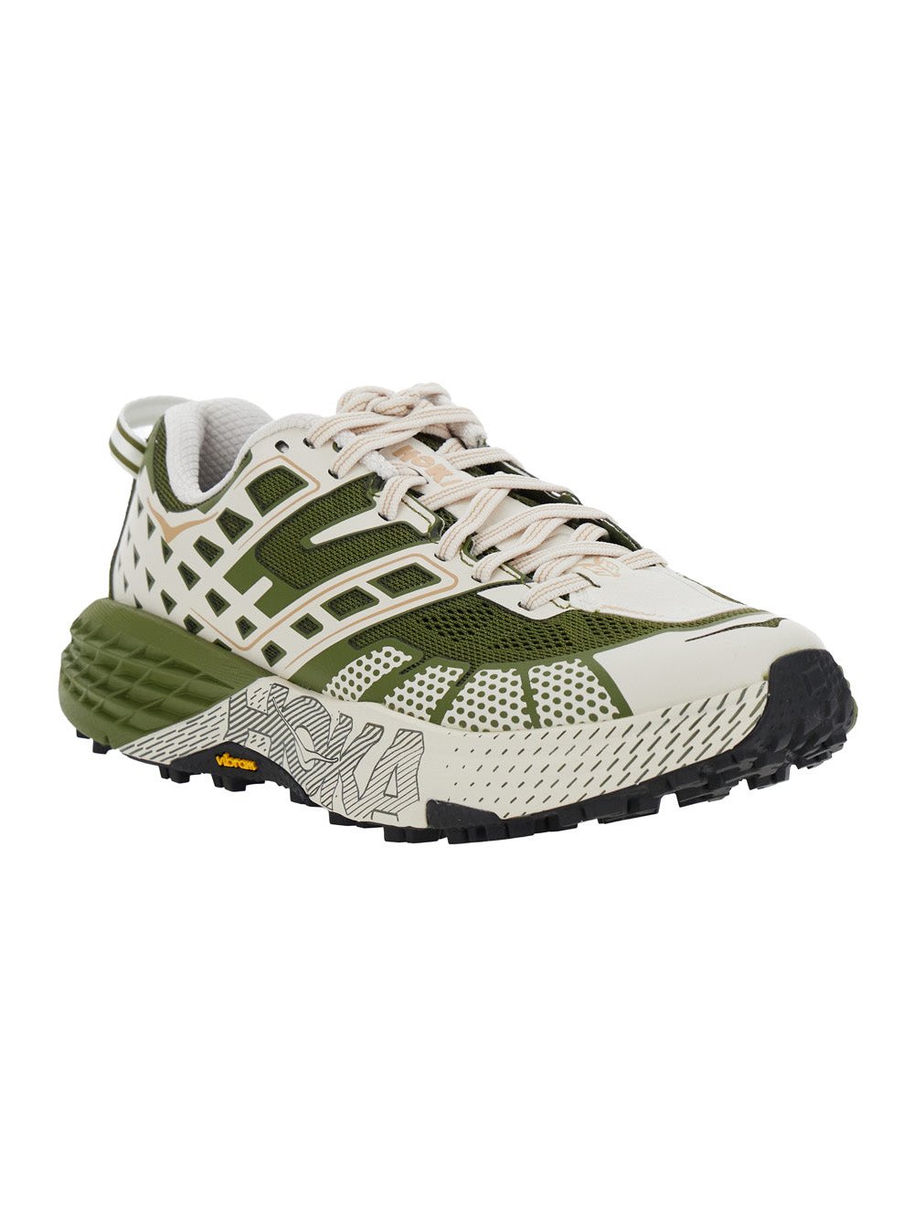 Hoka Geometric Tech Fabric Sneaker — Green by Hoka