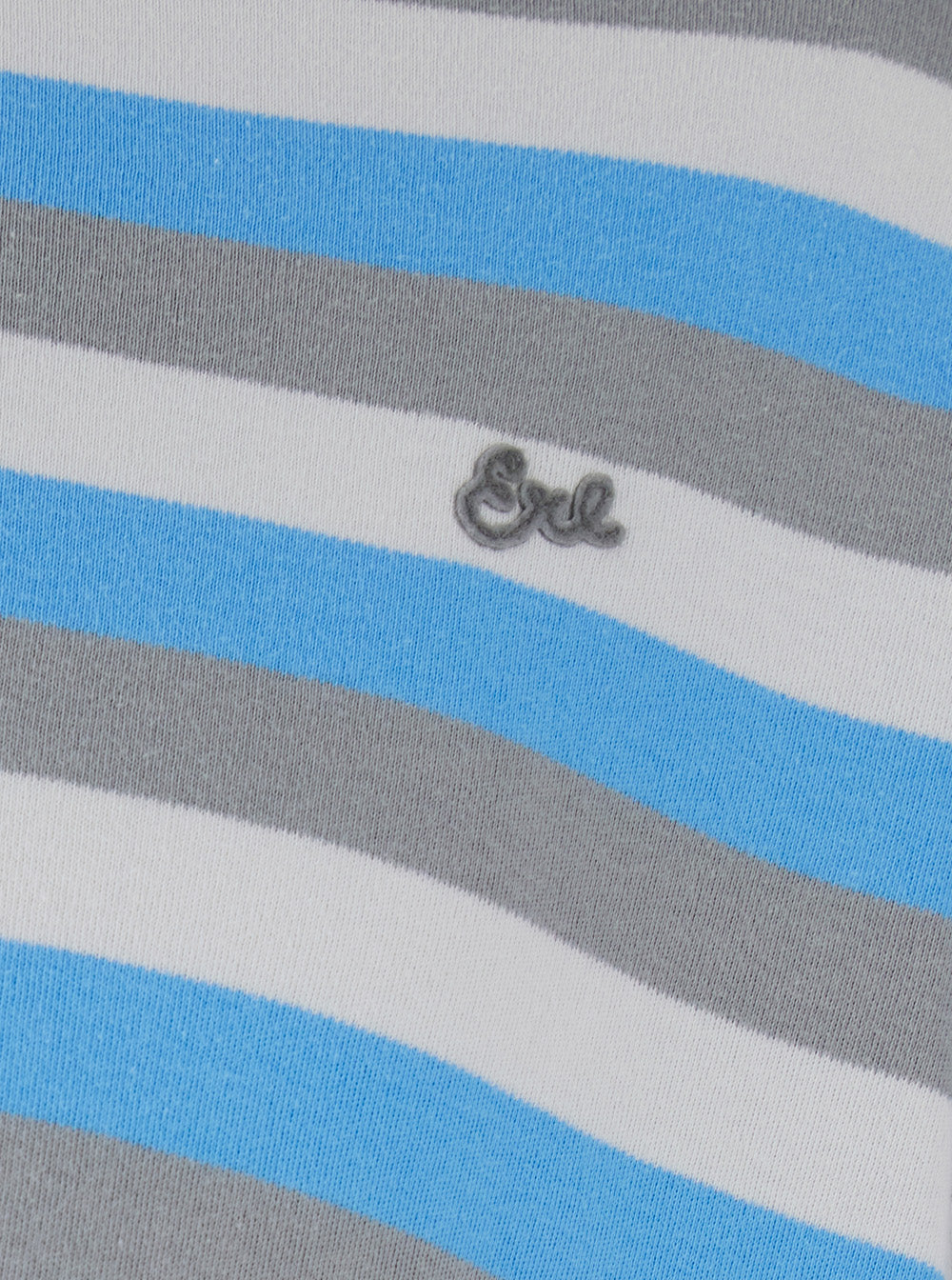 Erl Striped Cotton Polo — Blue, view 3
