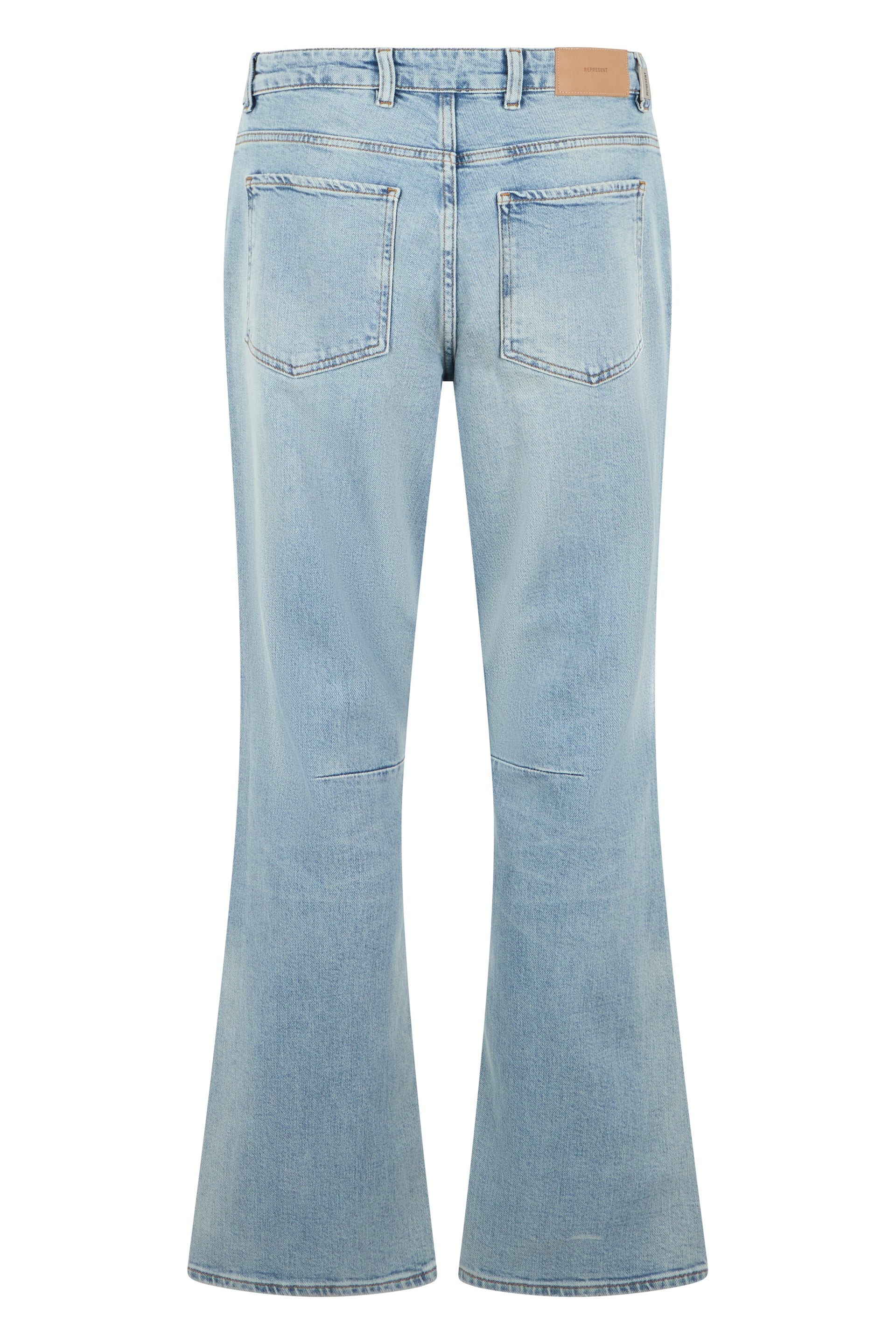 Represent Flared Bell-Bottom Cotton Jeans — Blue, view 2
