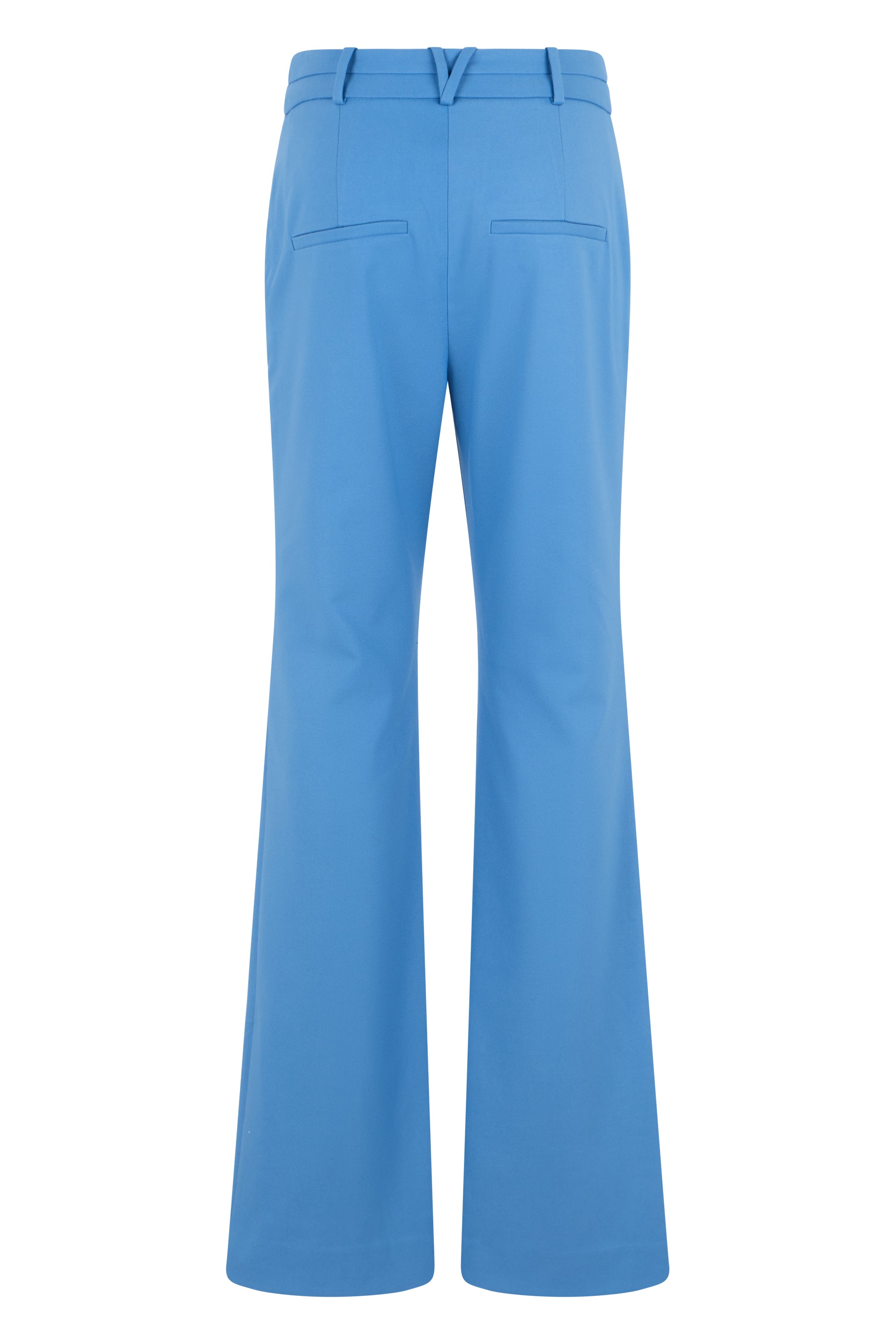 Veronica Beard High-Waist Wide-Leg Viscose Trousers — Blue, view 2