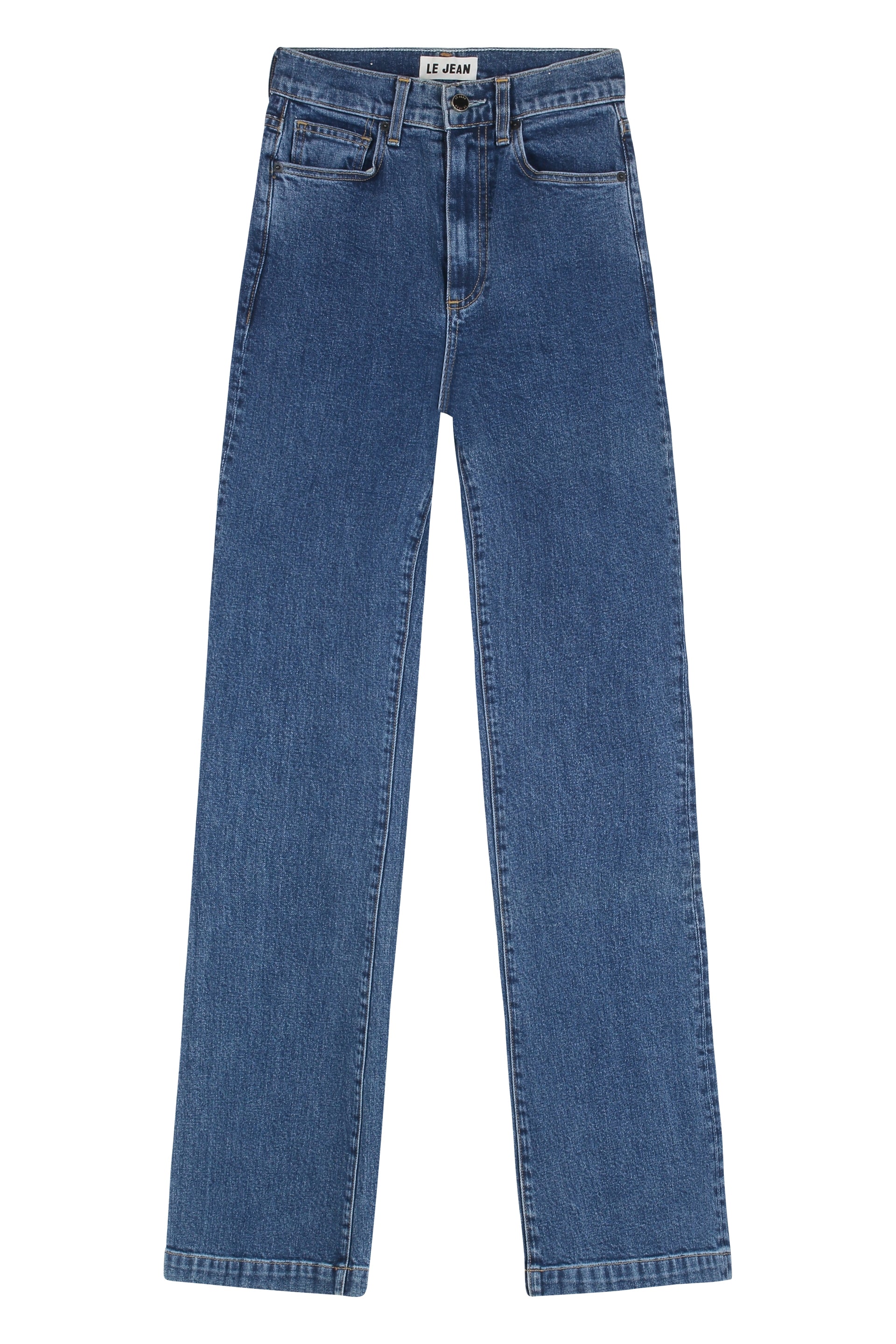 Le Jean Straight-Leg Cotton Jeans — Blue by Le Jean
