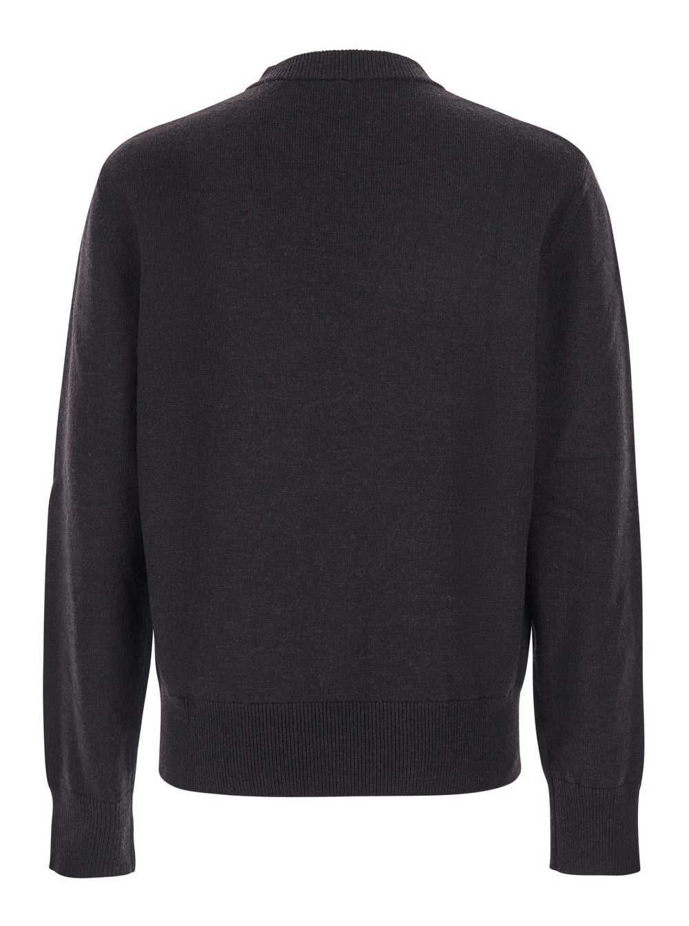 Sunflower Wool Crew Neck Sweater — Brown, view 2