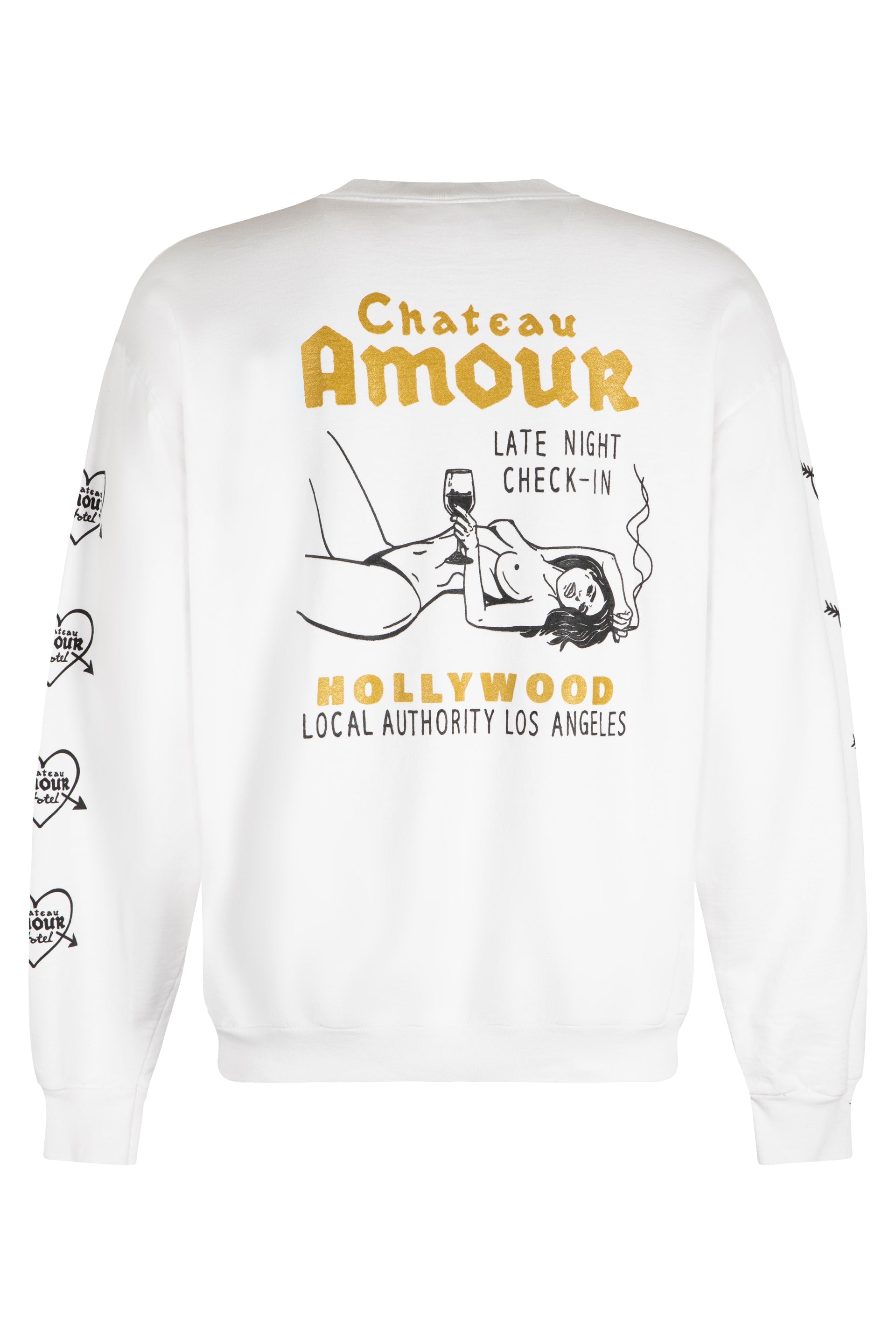 Local Authority Heart and Cross Embroidered Sweatshirt — White, view 2
