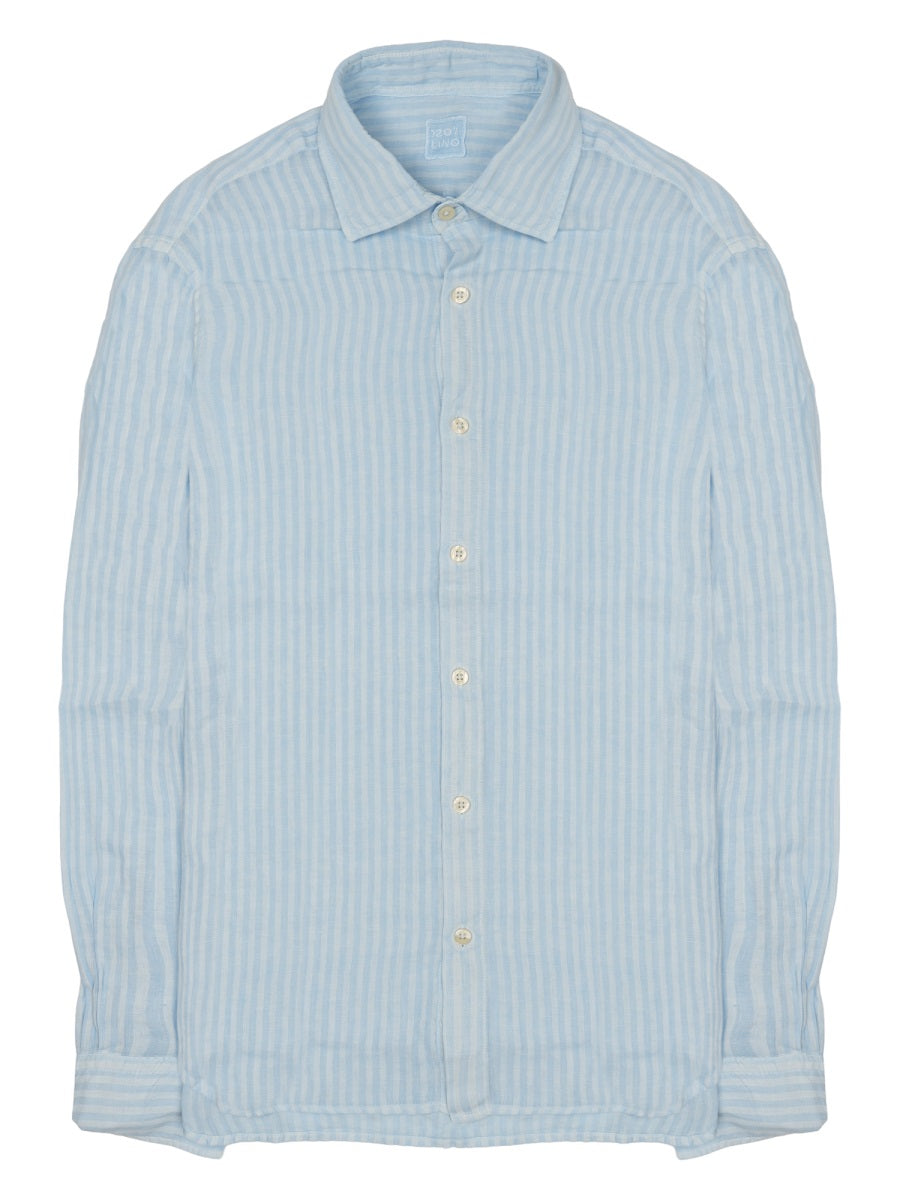 120% Lino 100% Linen Shirt — Blue by 120% Lino
