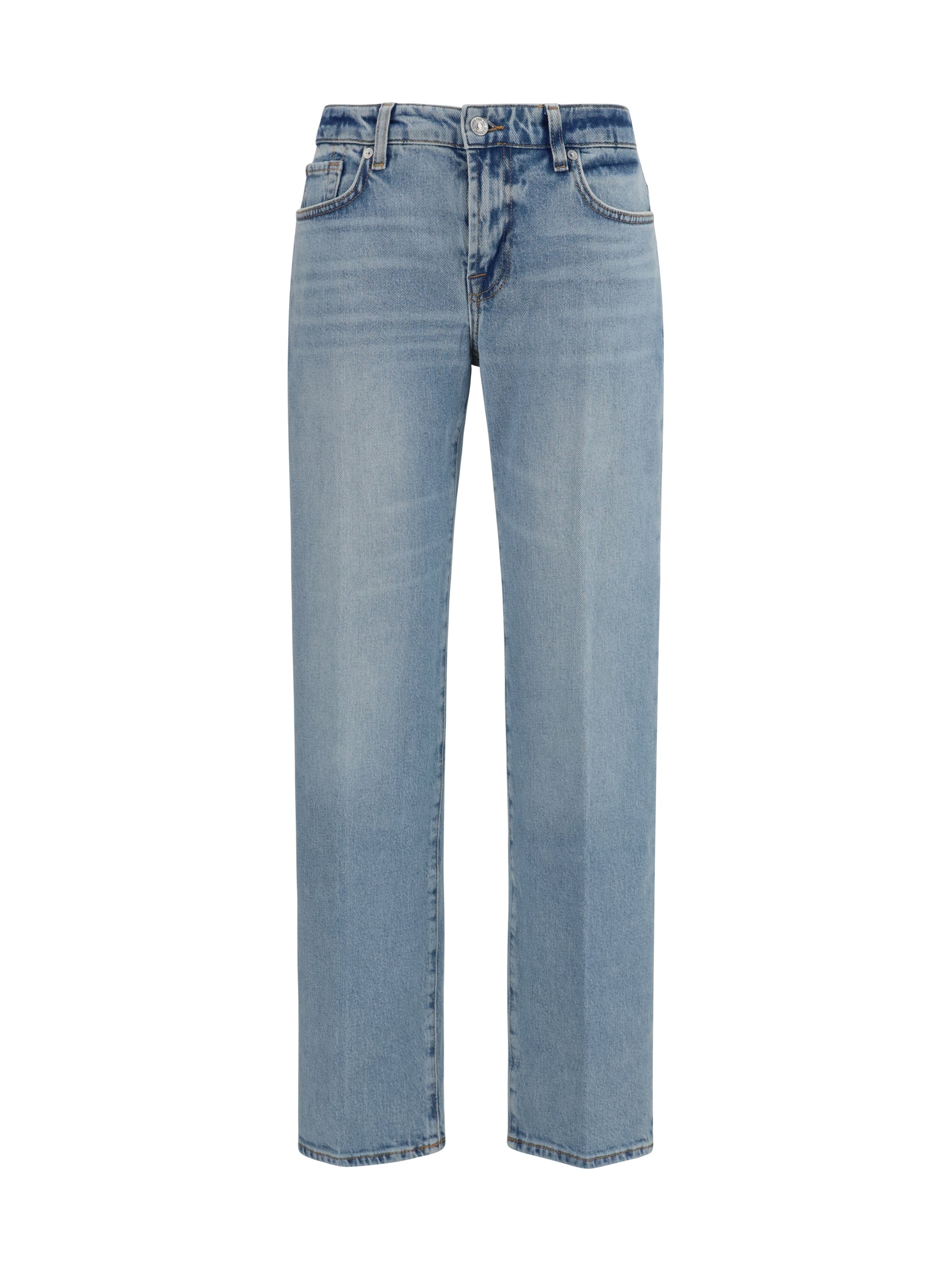 7 For All Mankind Calie Jeans — Blue, view 2