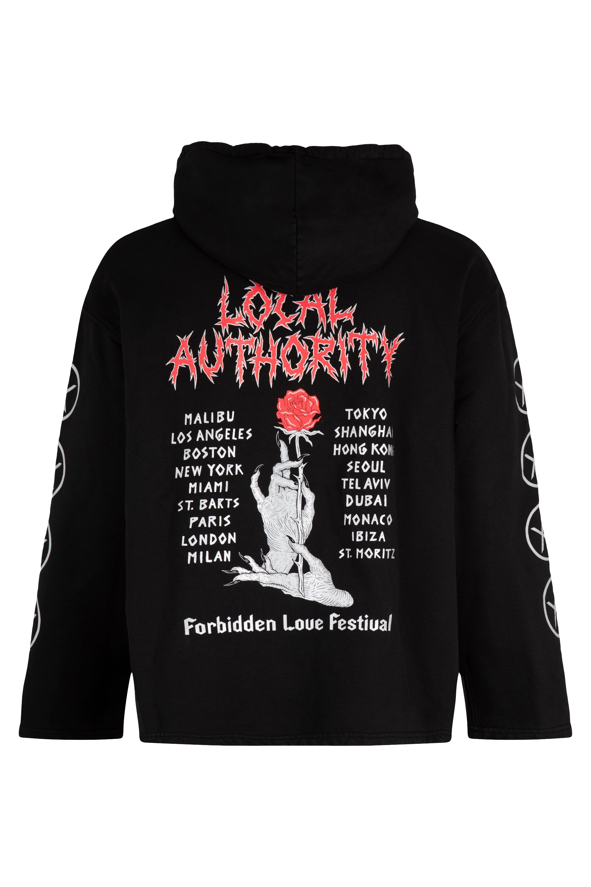 Local Authority Graphic Print Hoodie — Black, view 2
