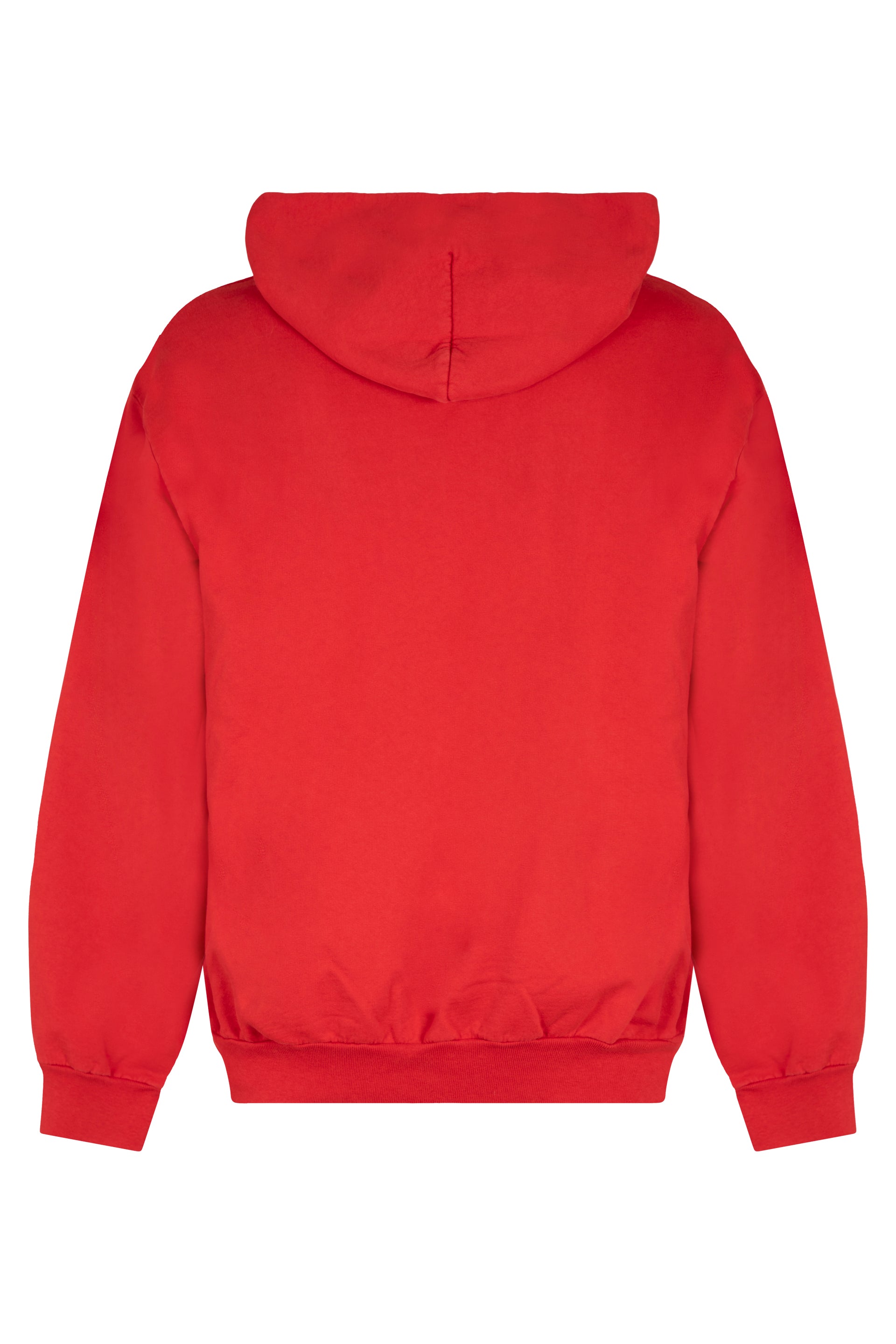 Local Authority Logo-Embroidered Cotton Hoodie — Red, view 2