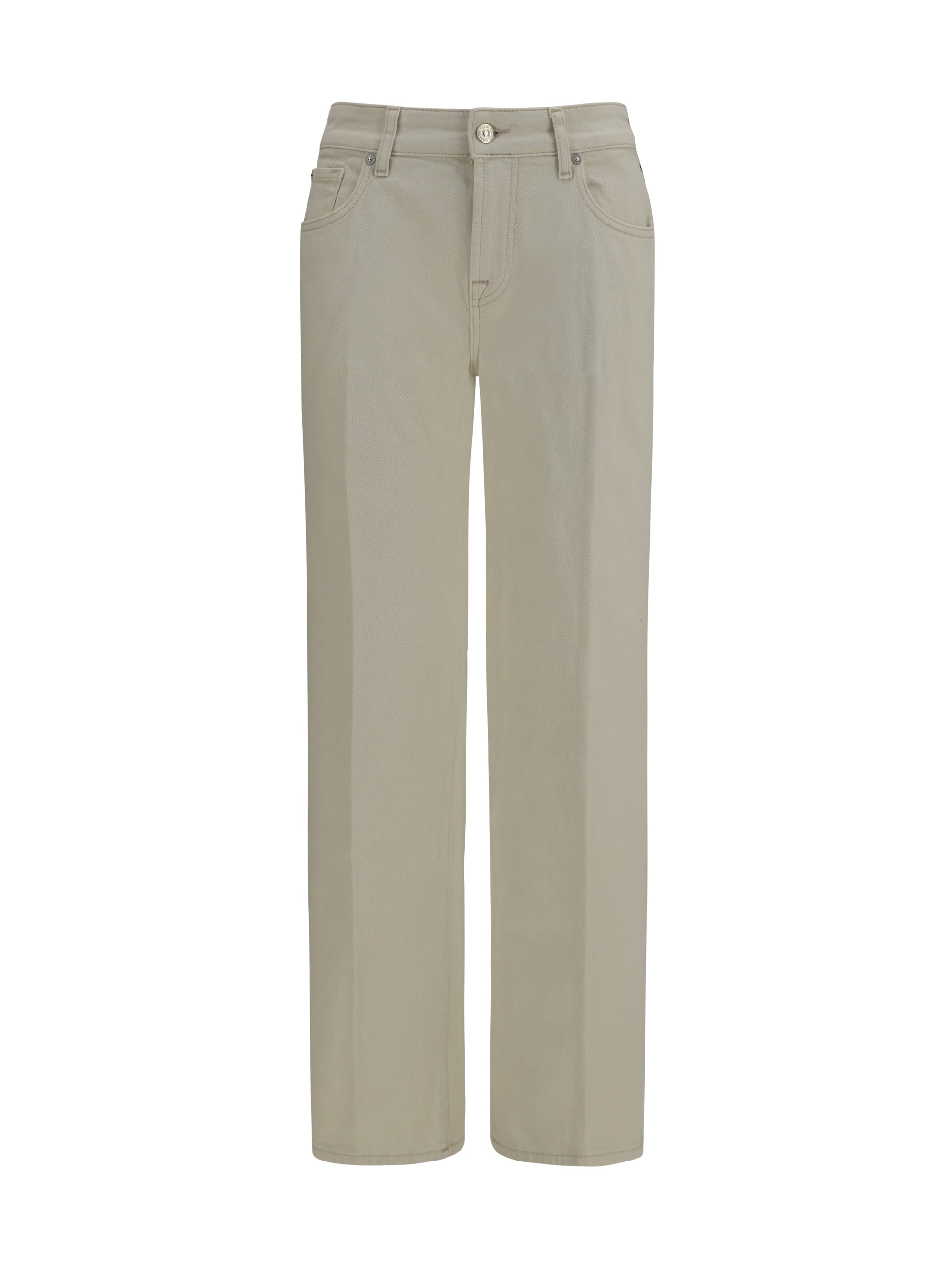 7 For All Mankind Calie Straight Jeans — Beige by 7 For All Mankind