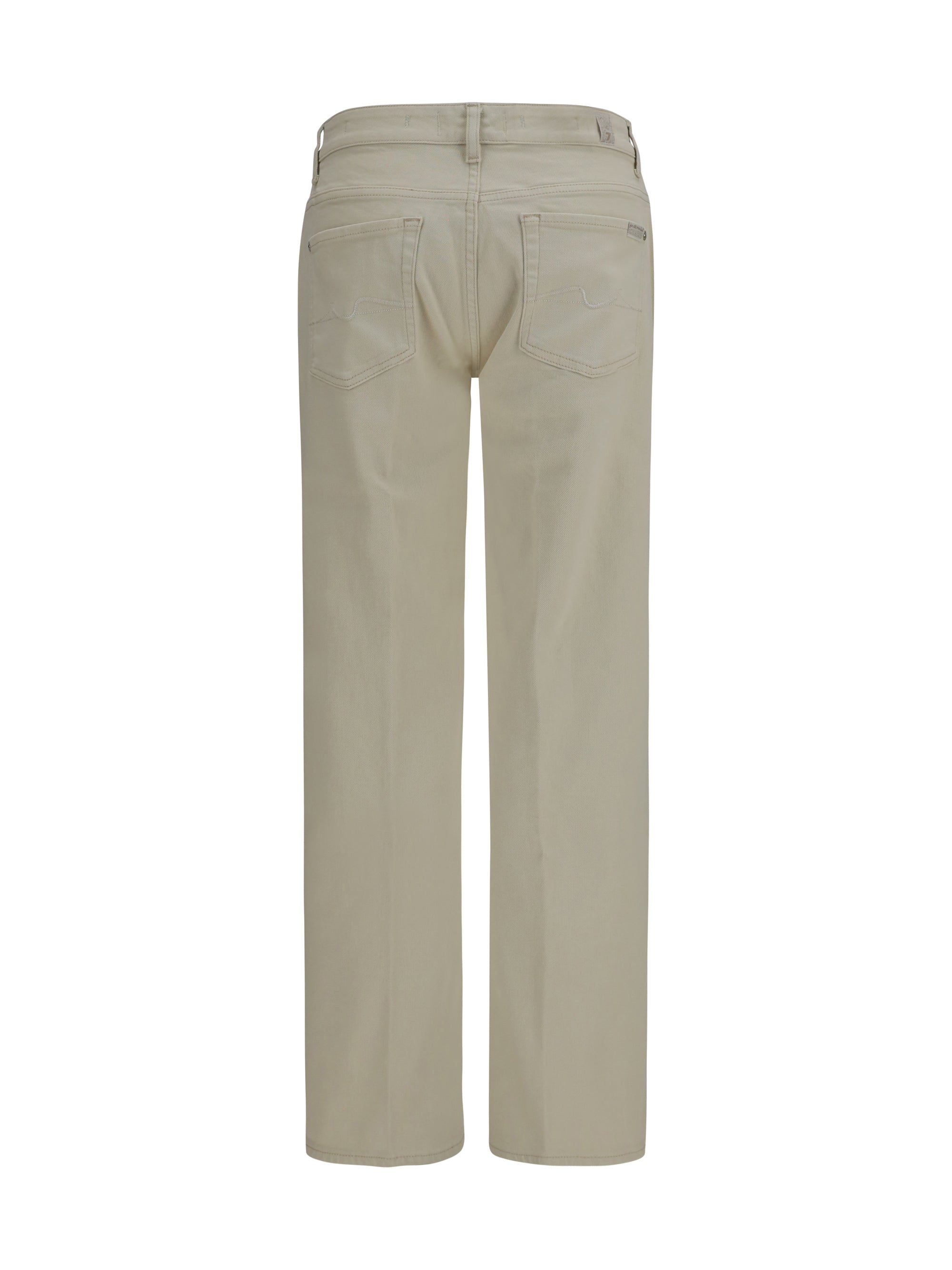 7 For All Mankind Calie Straight Jeans — Beige, view 2
