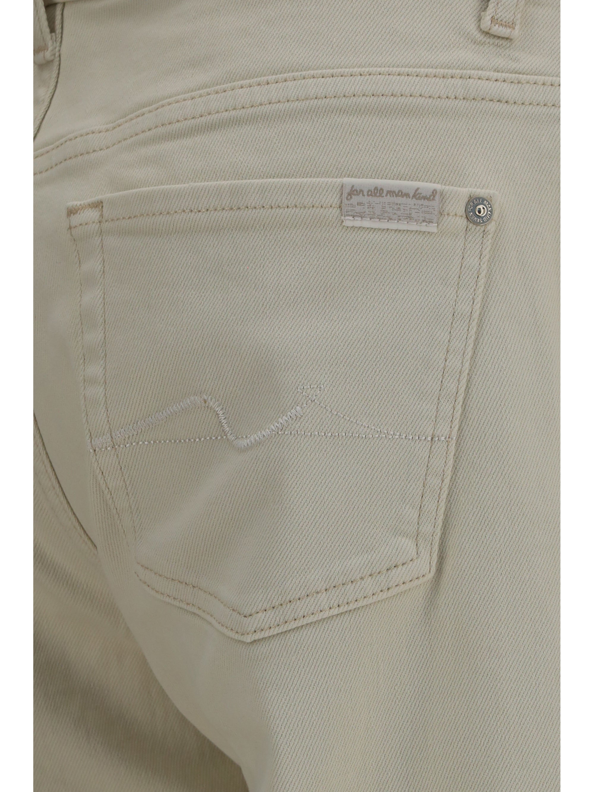 7 For All Mankind Calie Straight Jeans — Beige, view 3