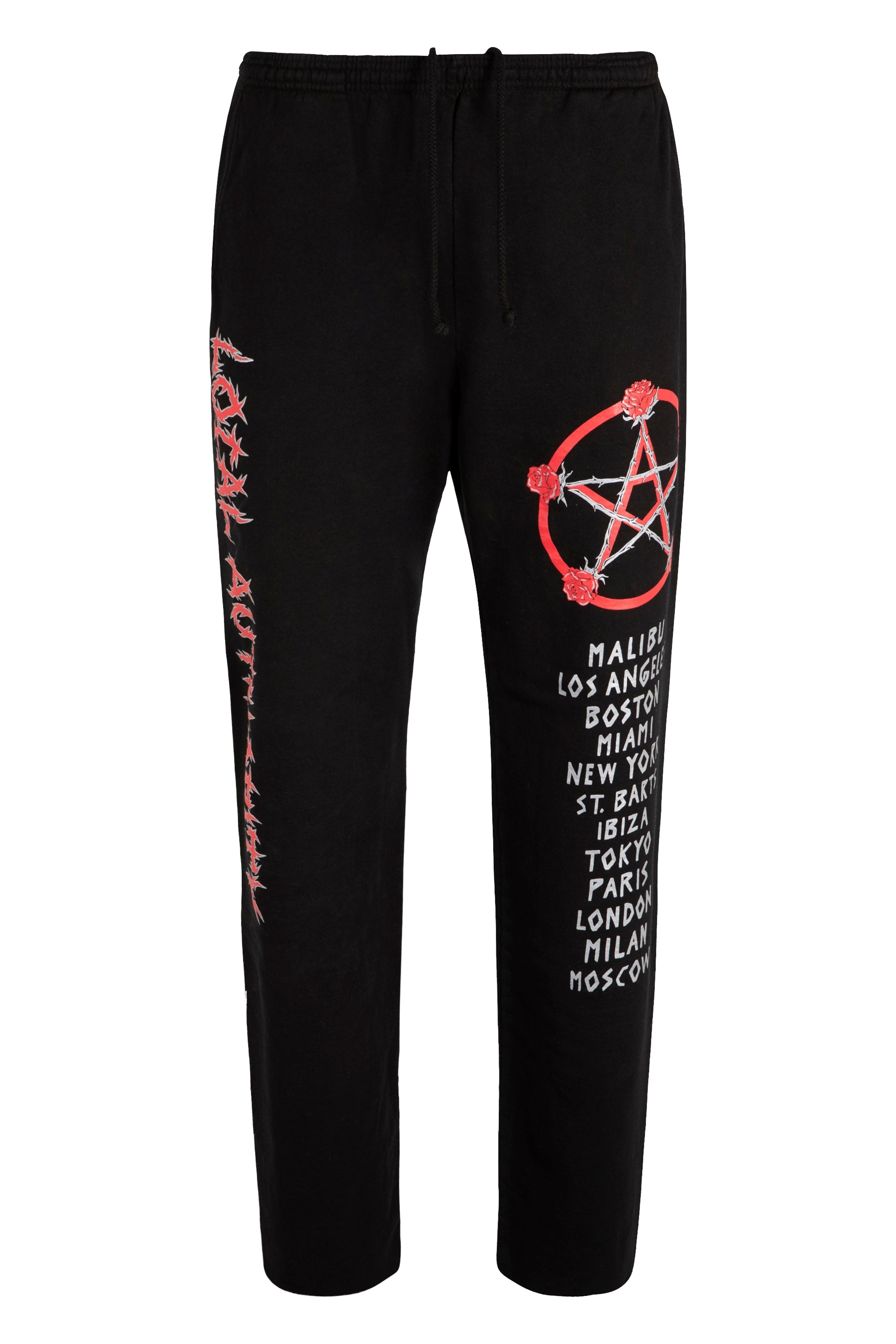 Local Authority Graphic-Print Cotton Joggers — Black by Local Authority