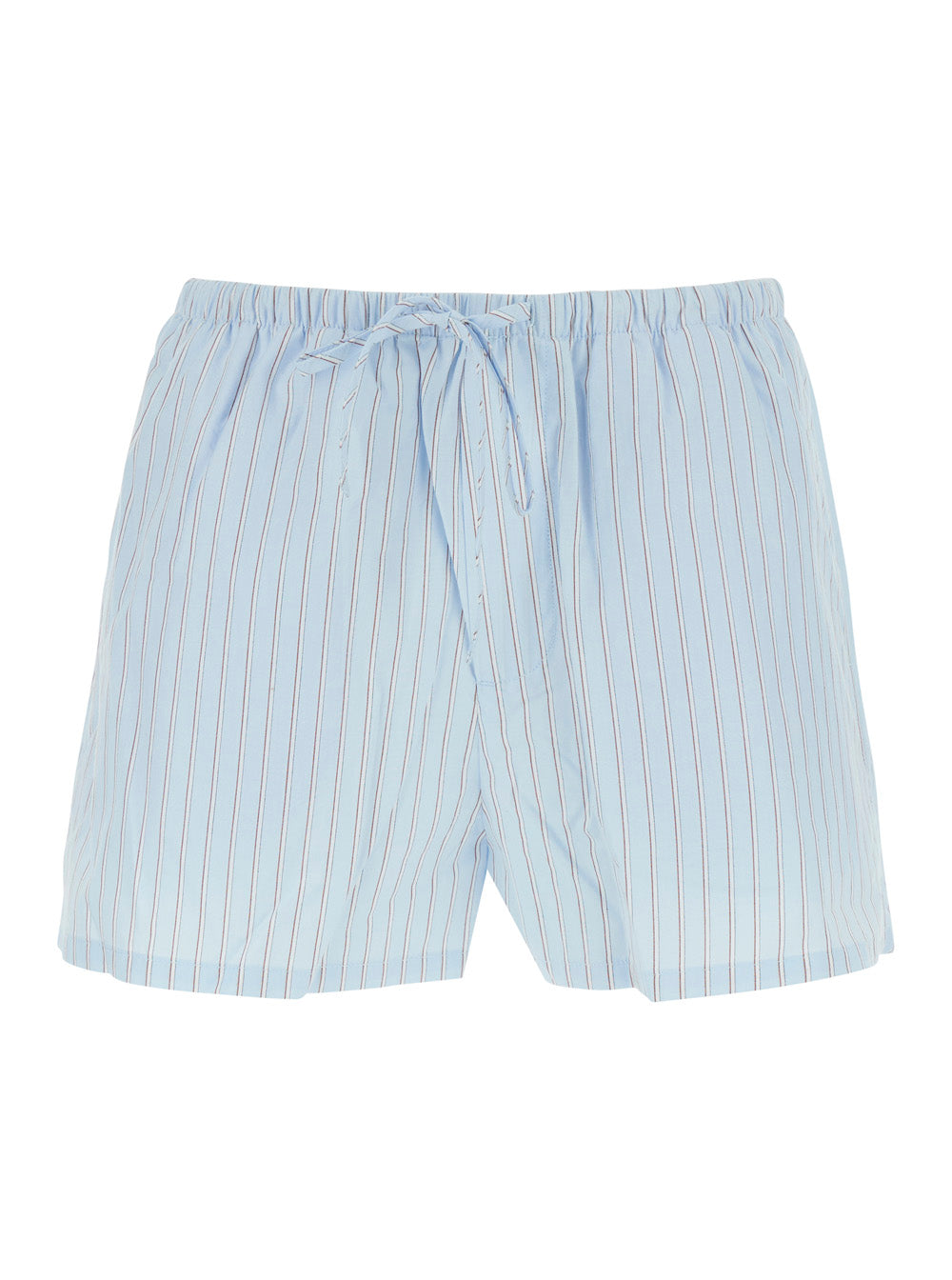 Dunst Striped Cotton Bermuda Shorts — Blue by Dunst