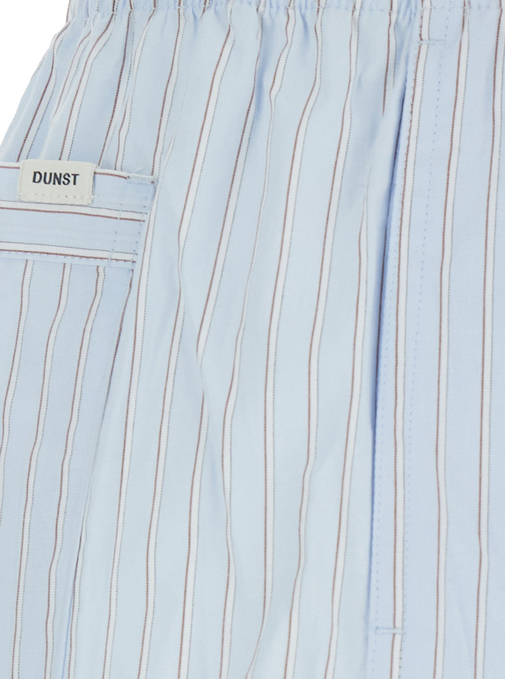 Dunst Striped Cotton Bermuda Shorts — Blue, view 3