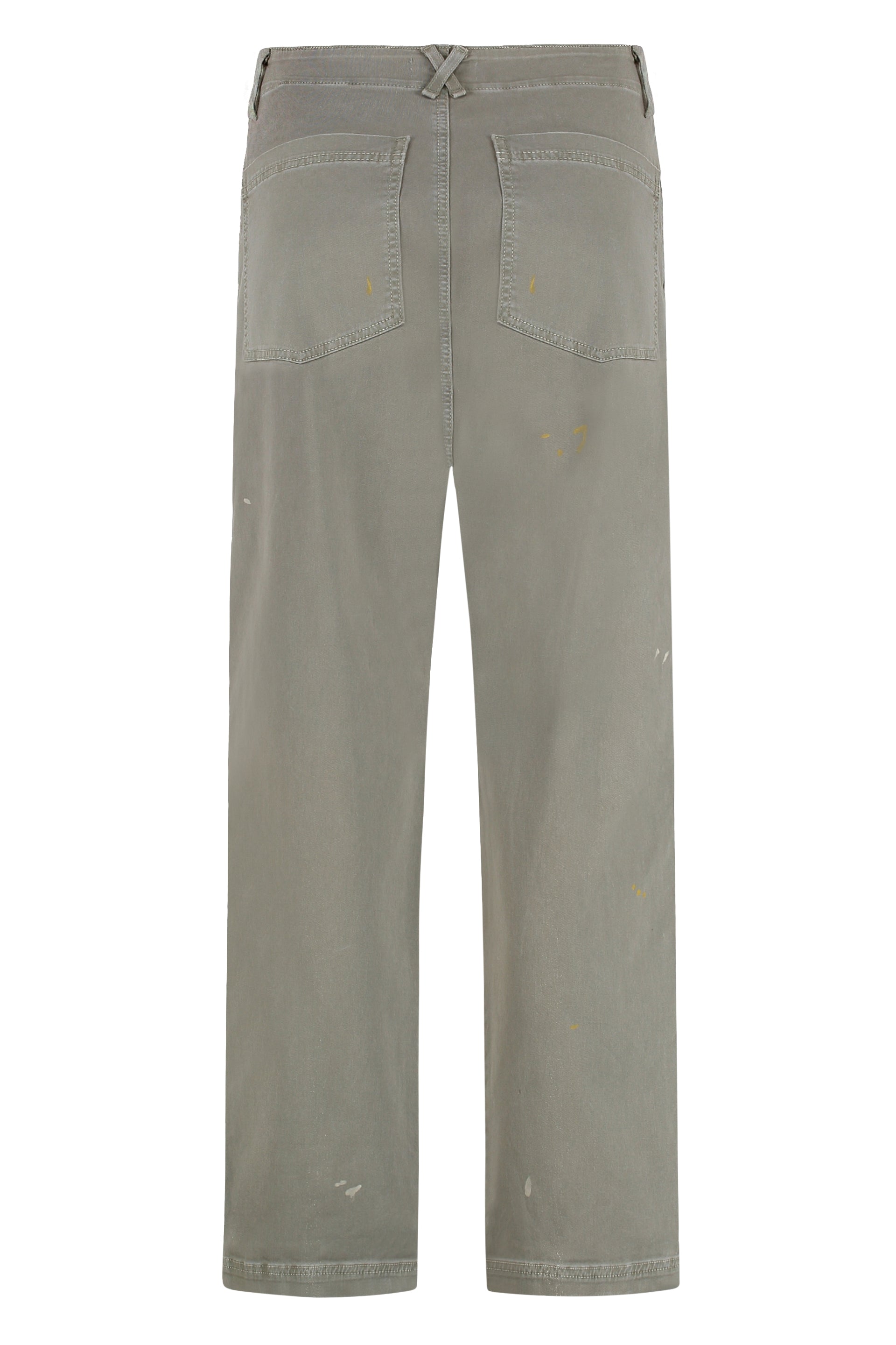 Askk Ny Paint-Splatter Cotton Trousers — Green, view 2