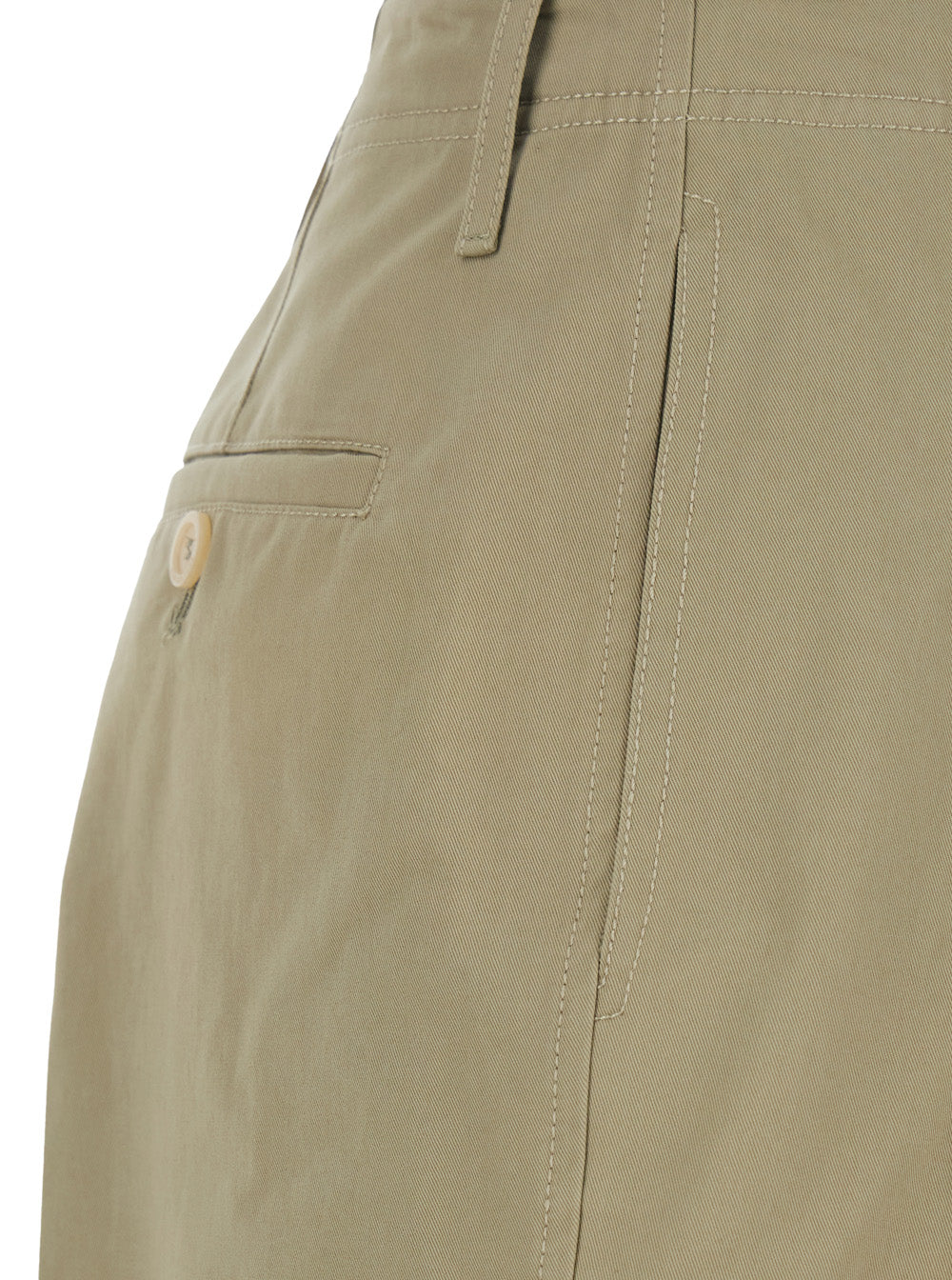 Semicouture High-Waisted Cotton Trousers — Beige, view 3
