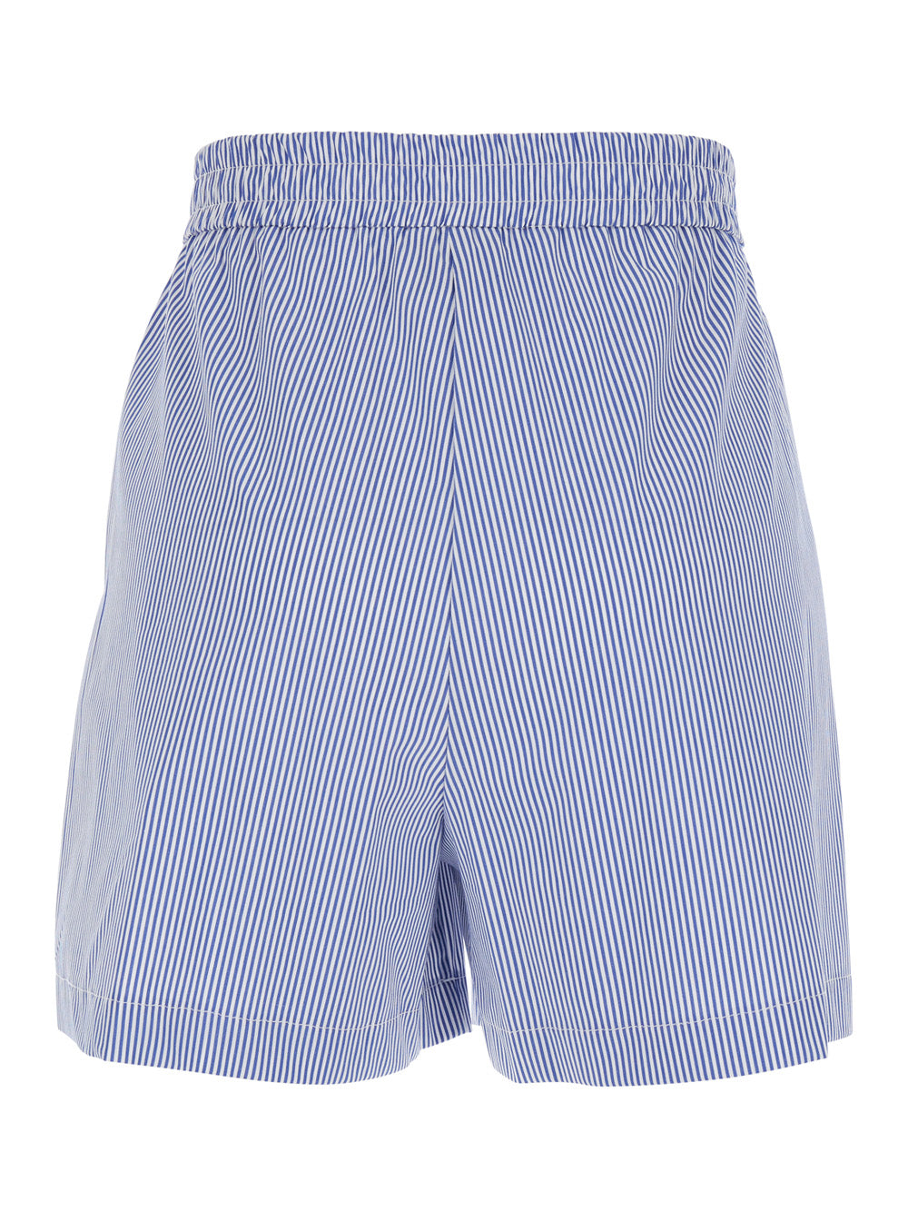 Leplain Striped Relaxed-Fit Shorts — Blue, view 2