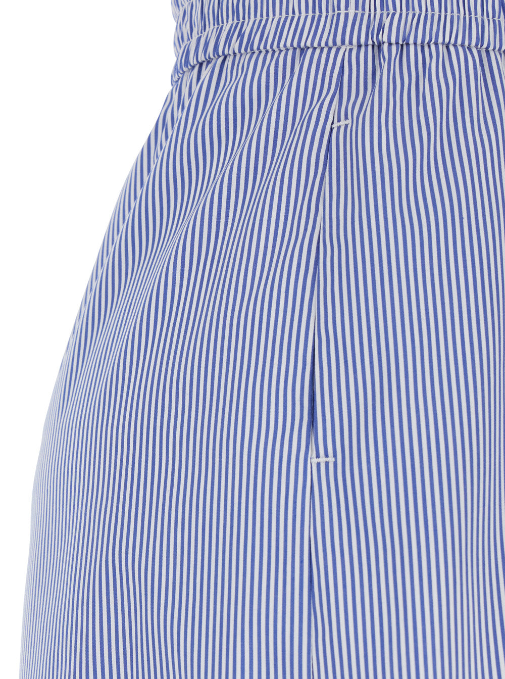 Leplain Striped Relaxed-Fit Shorts — Blue, view 3